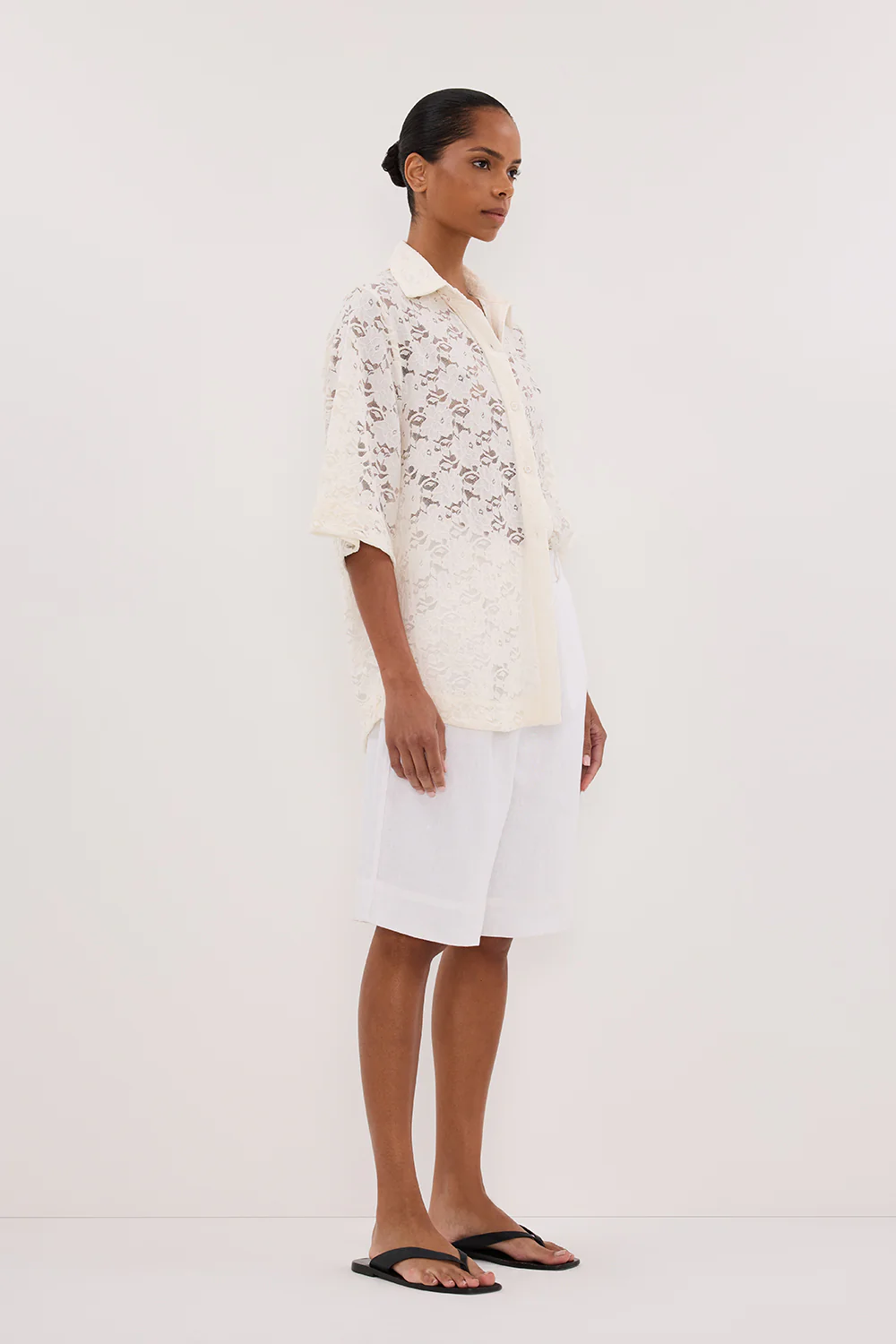LOULA WHITE LACE SHIRT - Image 3