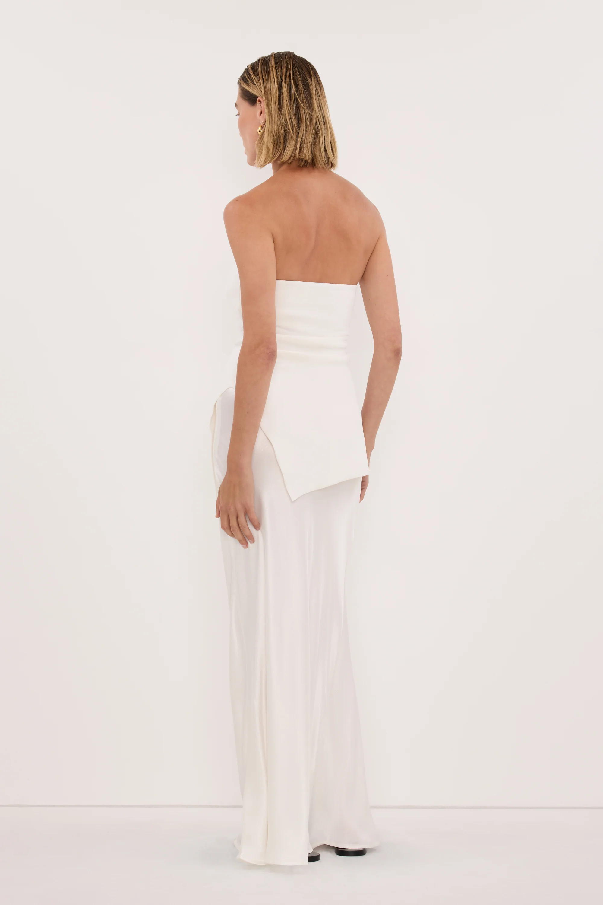 LUKE OFF WHITE LONGLINE BANDEAU TOP - Image 4