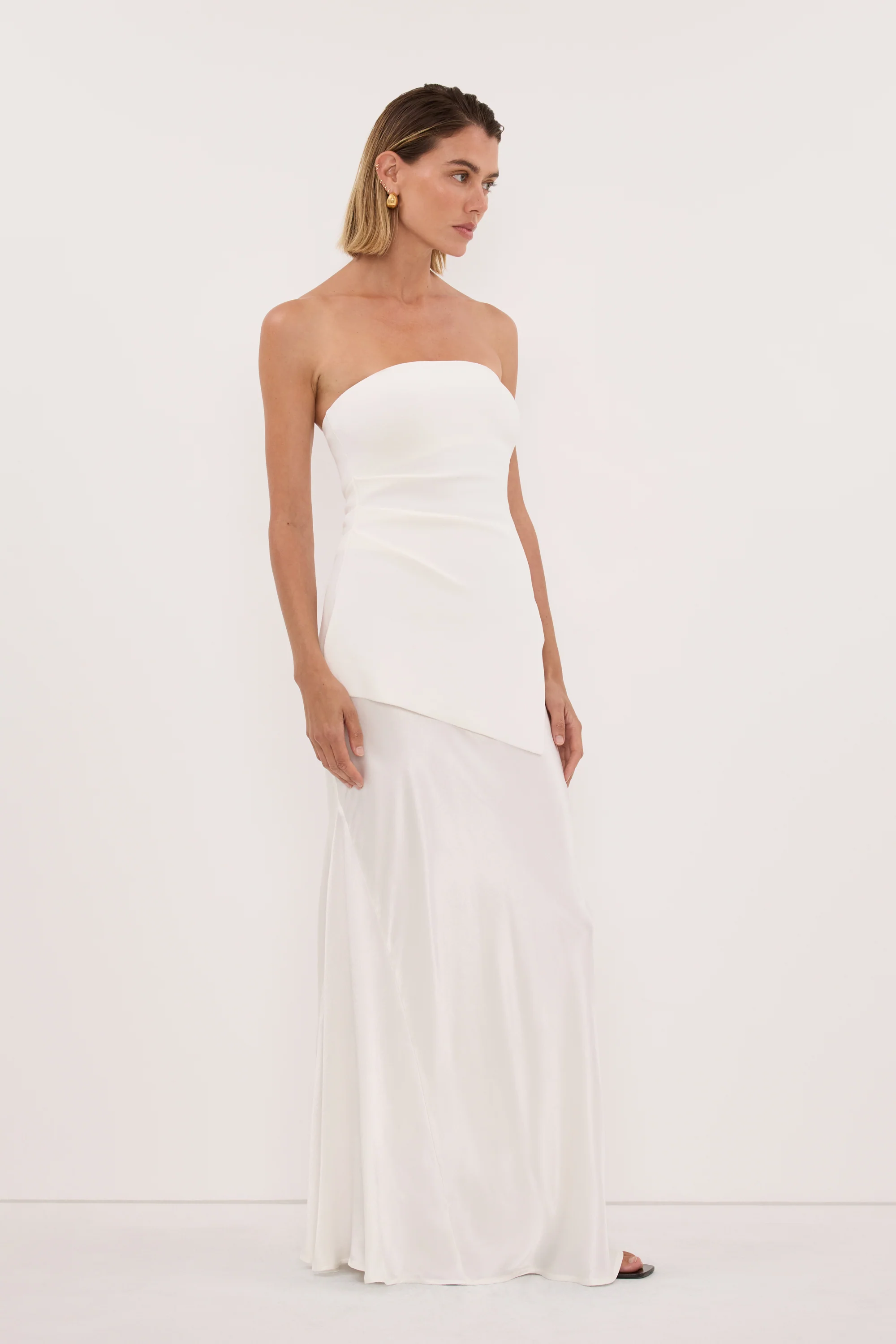 LUKE OFF WHITE LONGLINE BANDEAU TOP - Image 5