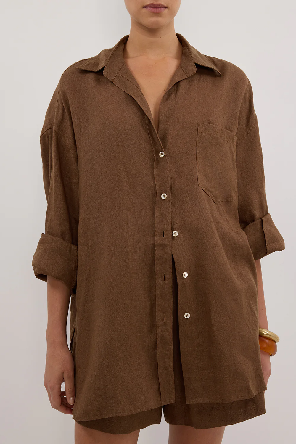 LUNE FONDANT OVERSIZED LINEN SHIRT - Image 5