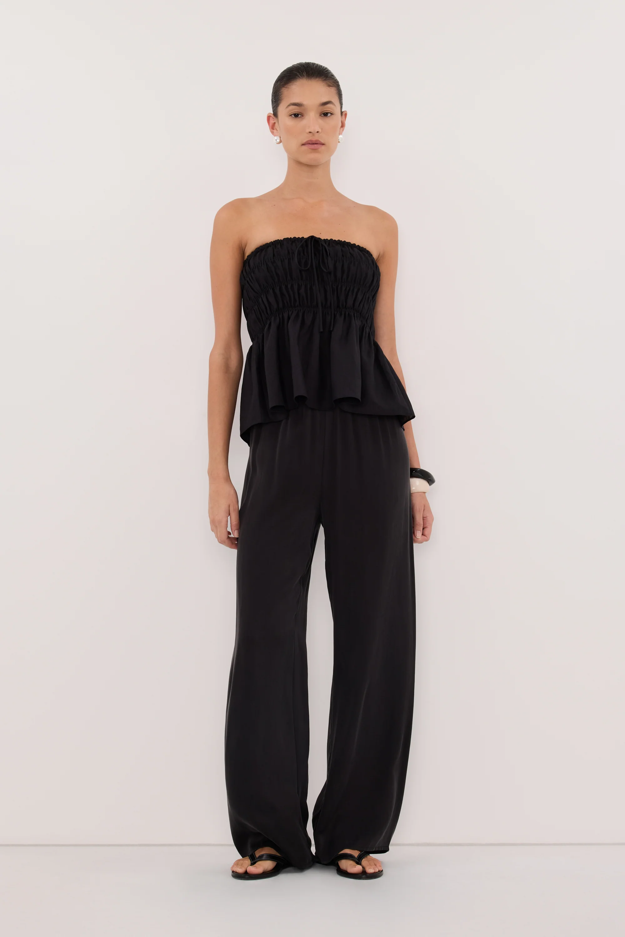 MAIA BLACK LINEN MINI SKIRT - Image 6