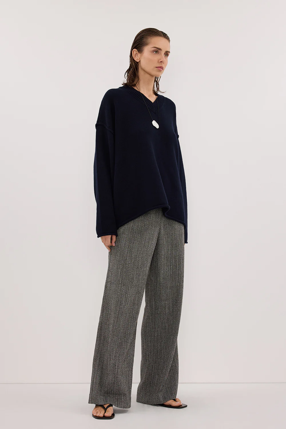 MANHATTAN CHARCOAL TWEED PANT - Image 3