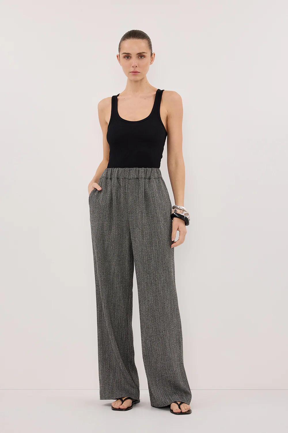 MANHATTAN CHARCOAL TWEED PANT - Image 5