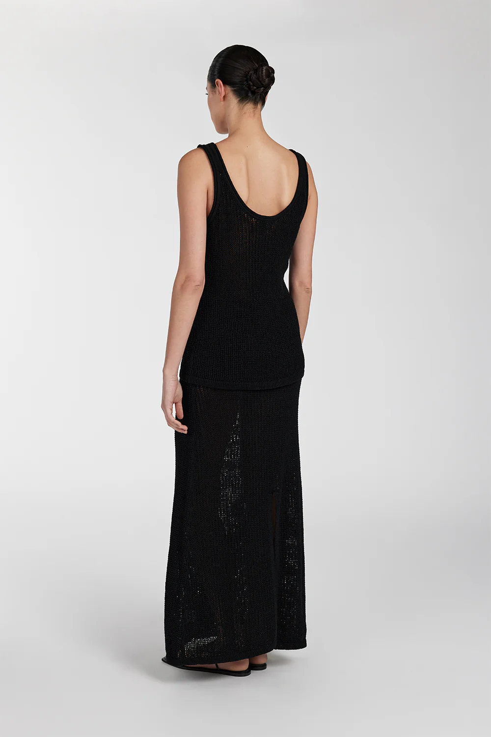 MARGOT BLACK SCOOP CROCHET TANK - Image 5