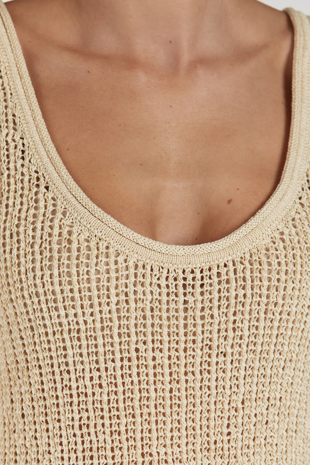 MARGOT WHEAT SCOOP CROCHET TANK - Image 6