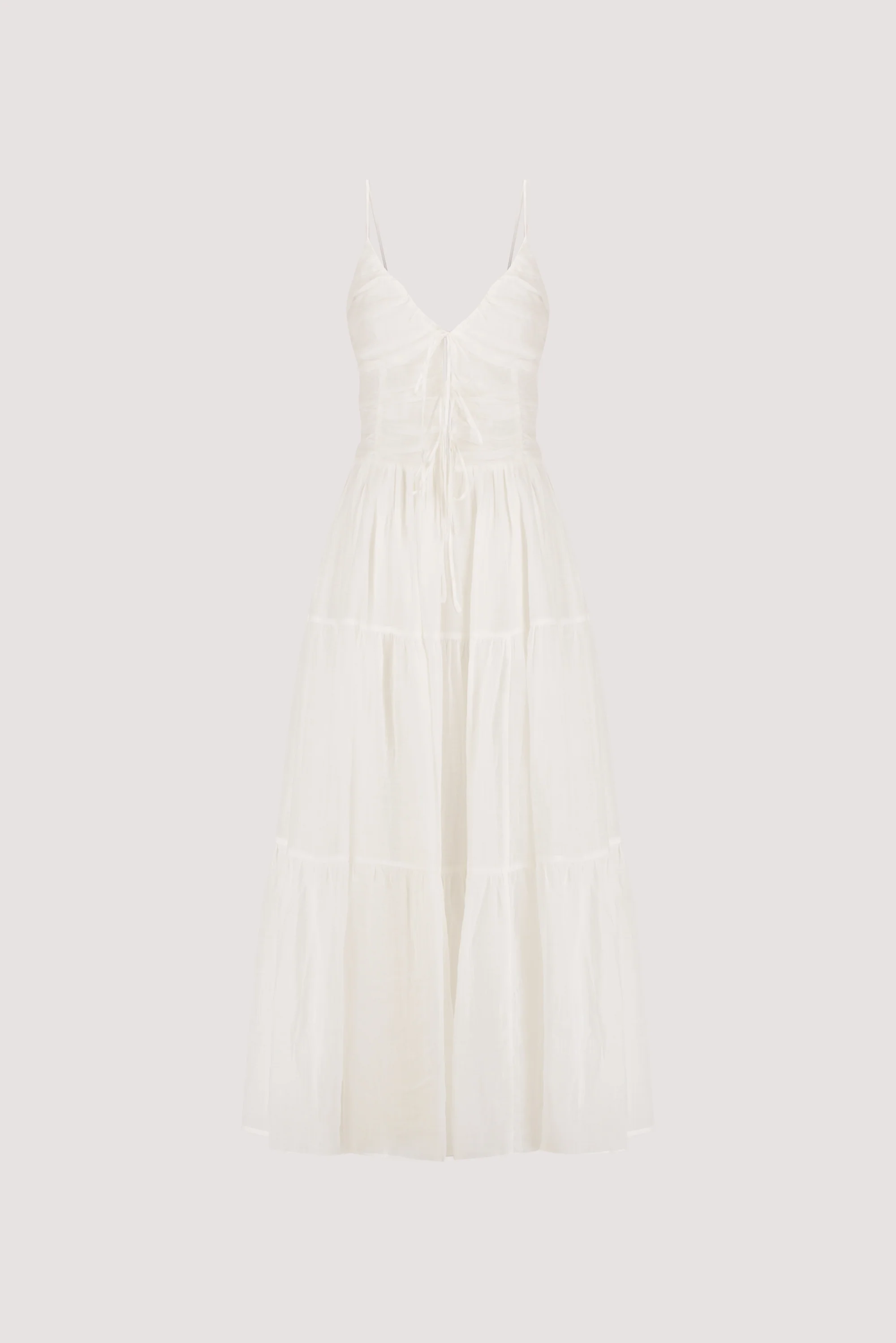 MARNIE WHITE RAMIE MIDI DRESS - Image 6