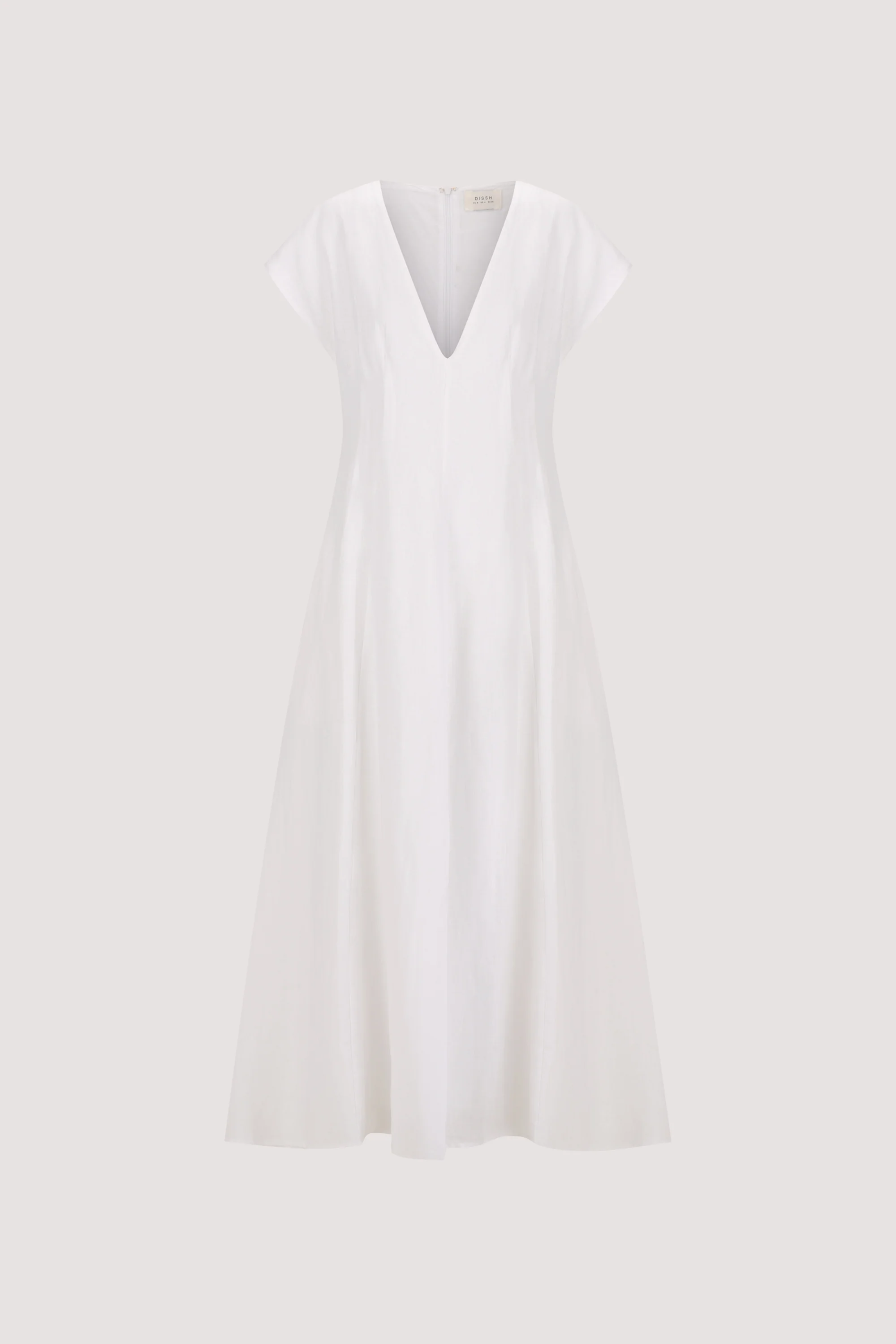 MATISSE WHITE LINEN MIDI DRESS - Image 6