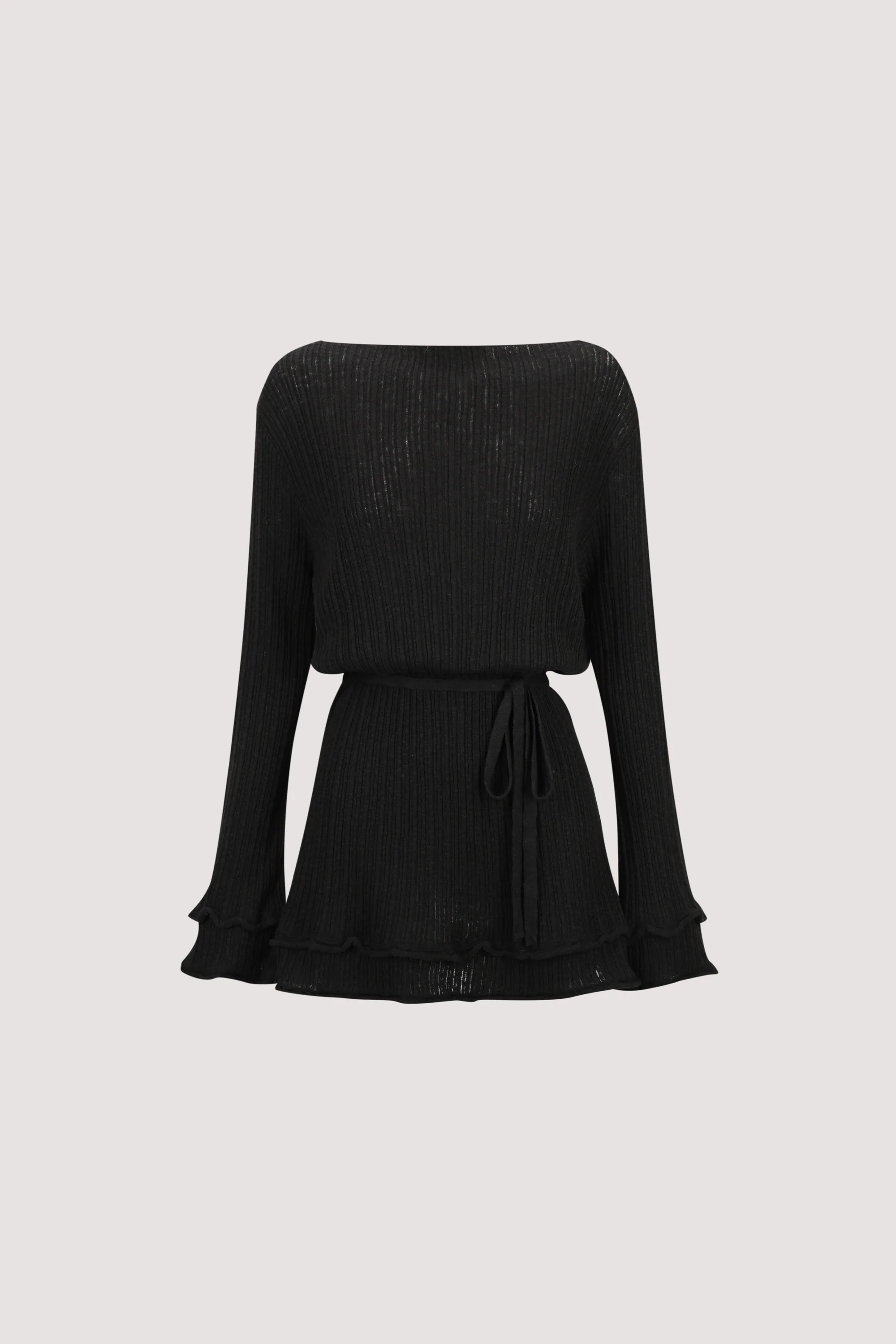 MAX BLACK KNIT MINI DRESS - Image 8