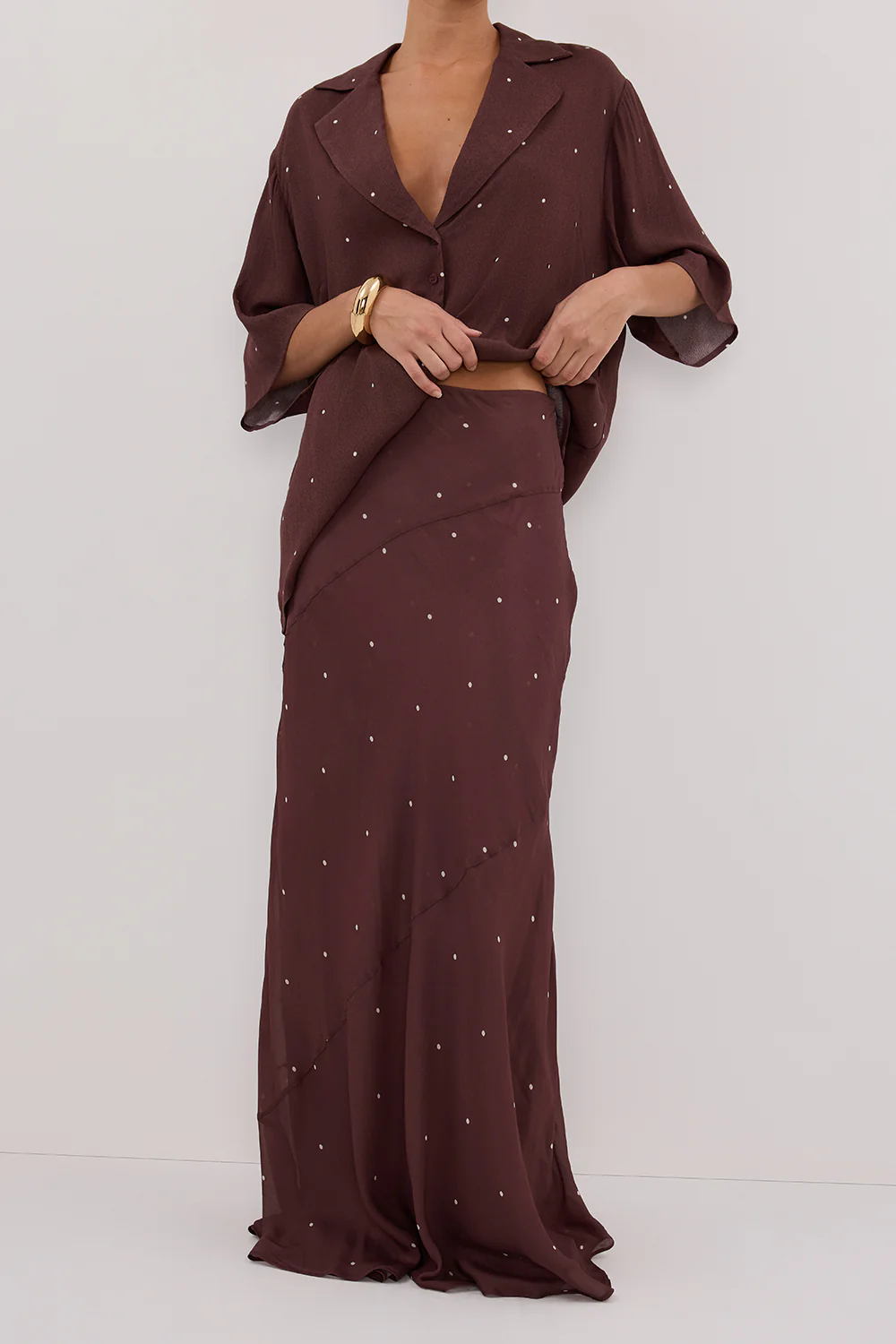 MELROSE WALNUT MIDI SKIRT - Image 2