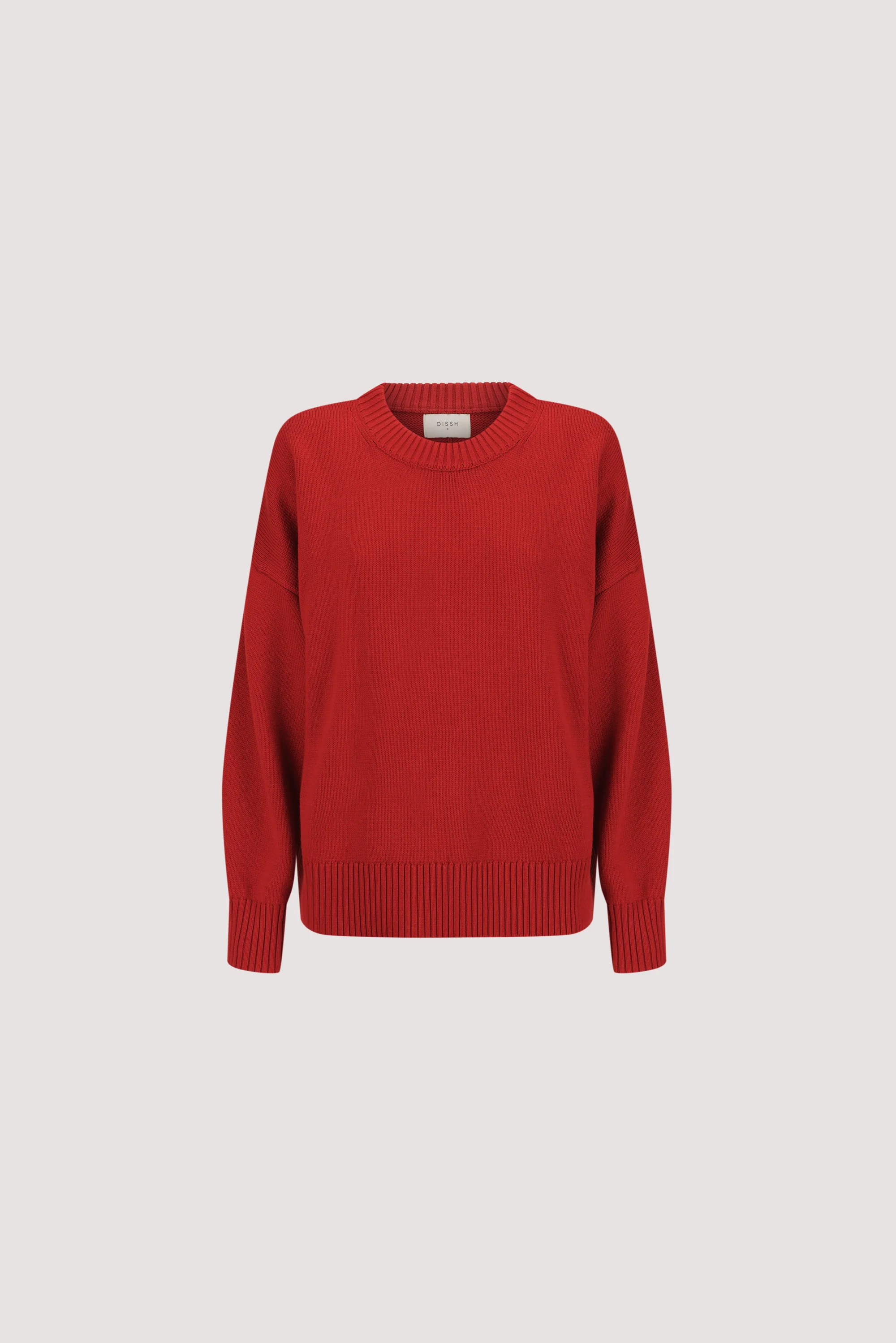 MILA BURNT RED CREW NECK KNIT JUMPER - Image 10