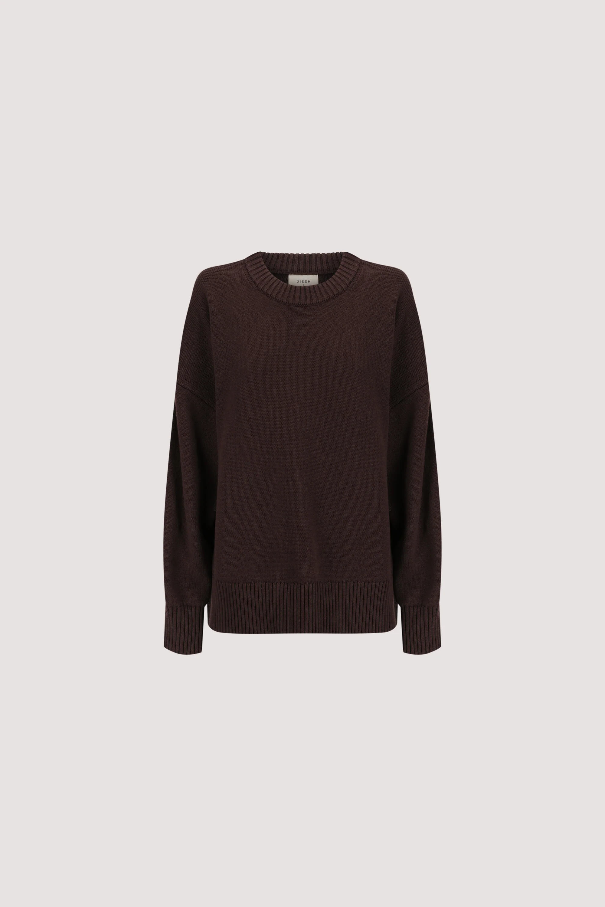 MILA CHOCOLATE CREW NECK KNIT JUMPER - Image 5