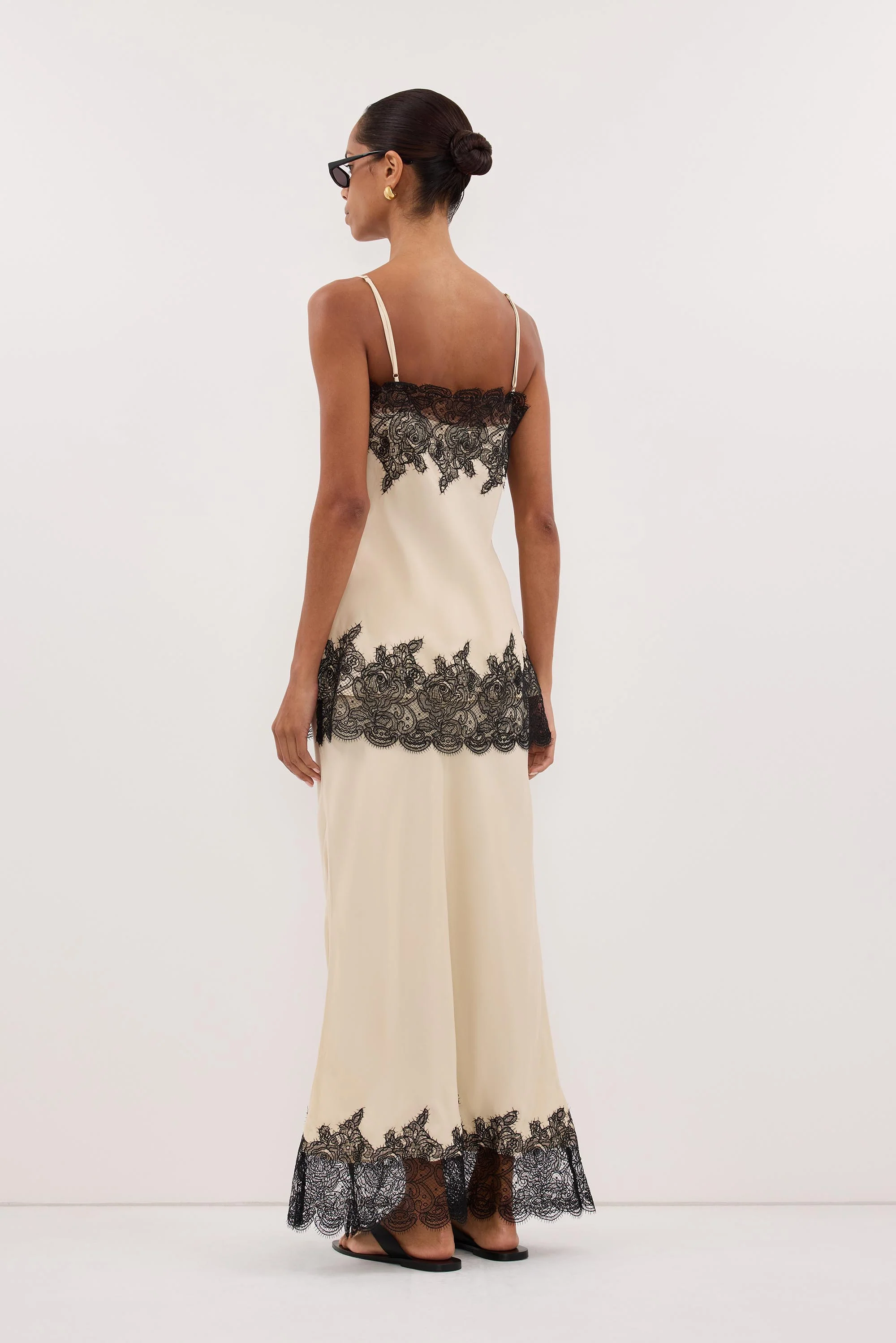 MINA STRAW CUPRO LACE MIDI SKIRT - Image 4