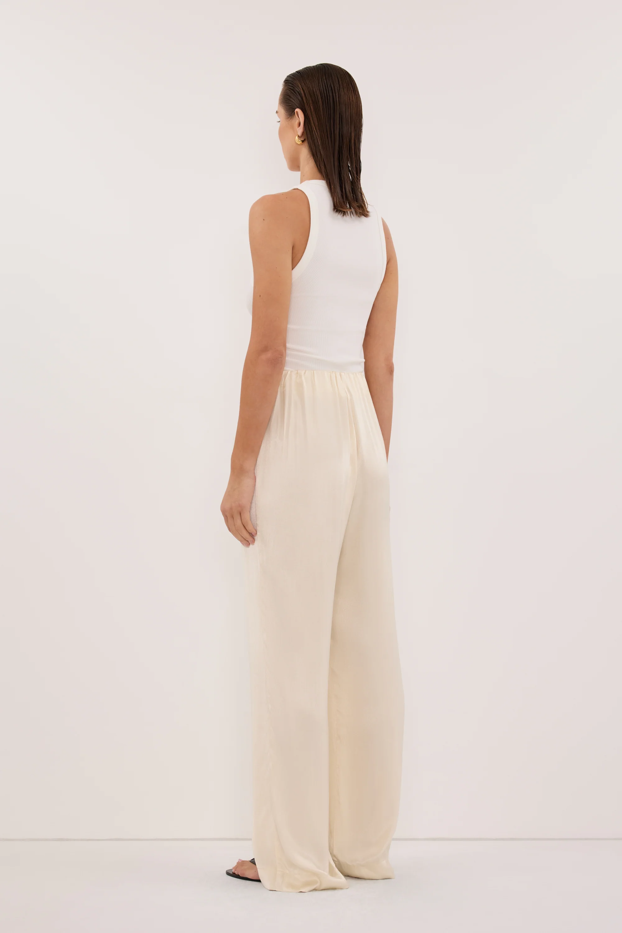 MONICA CREAM SATIN PANT - Image 6