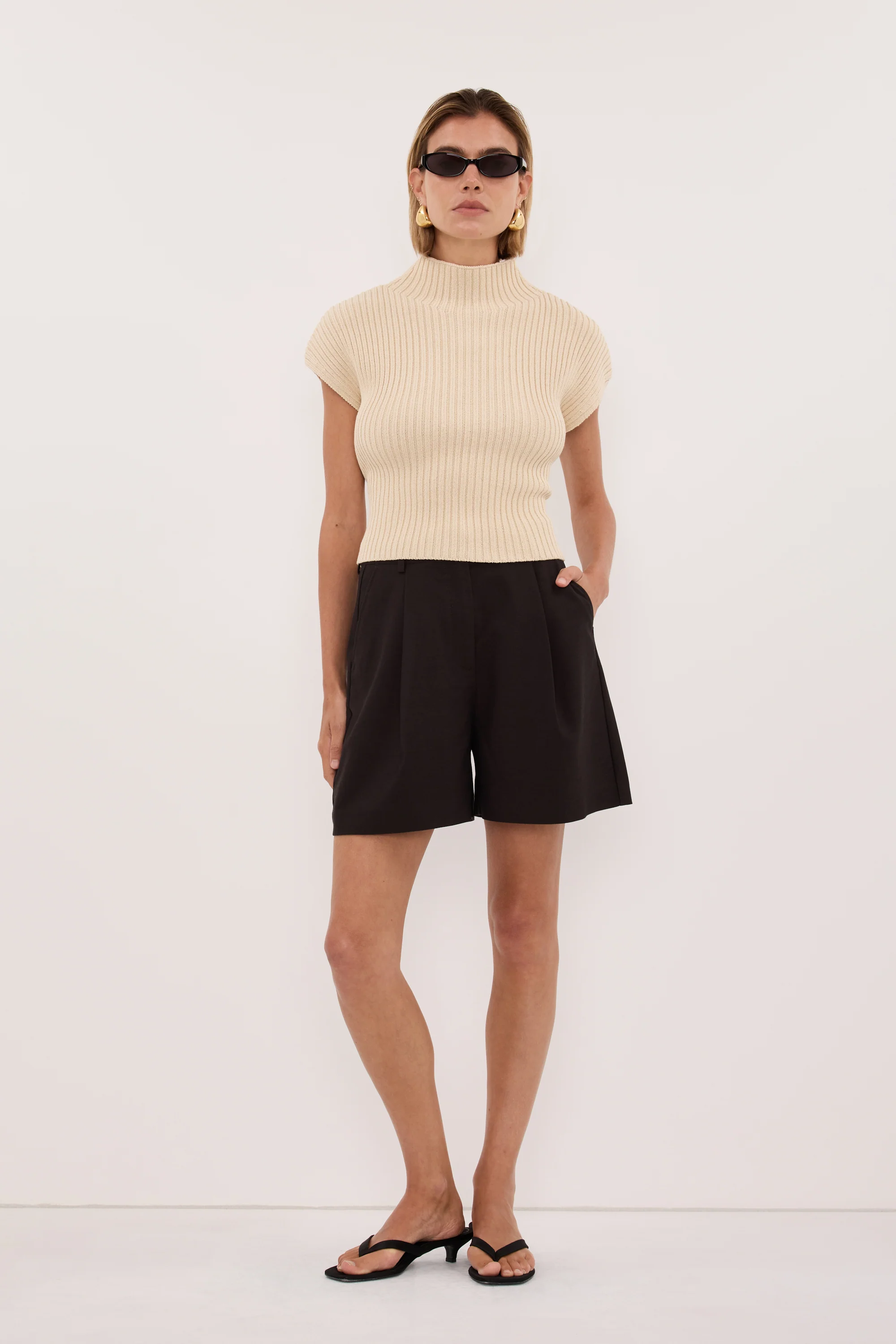 MONIQUE PEAT CHOC TAILORED SHORT