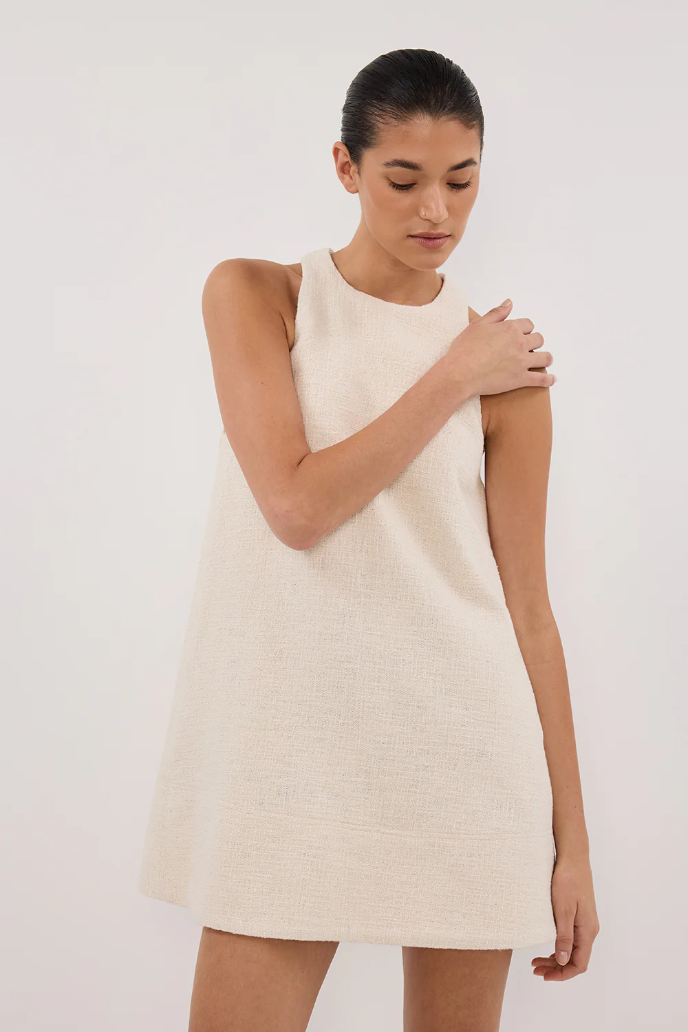 NIA NATURAL MINI DRESS - Image 2