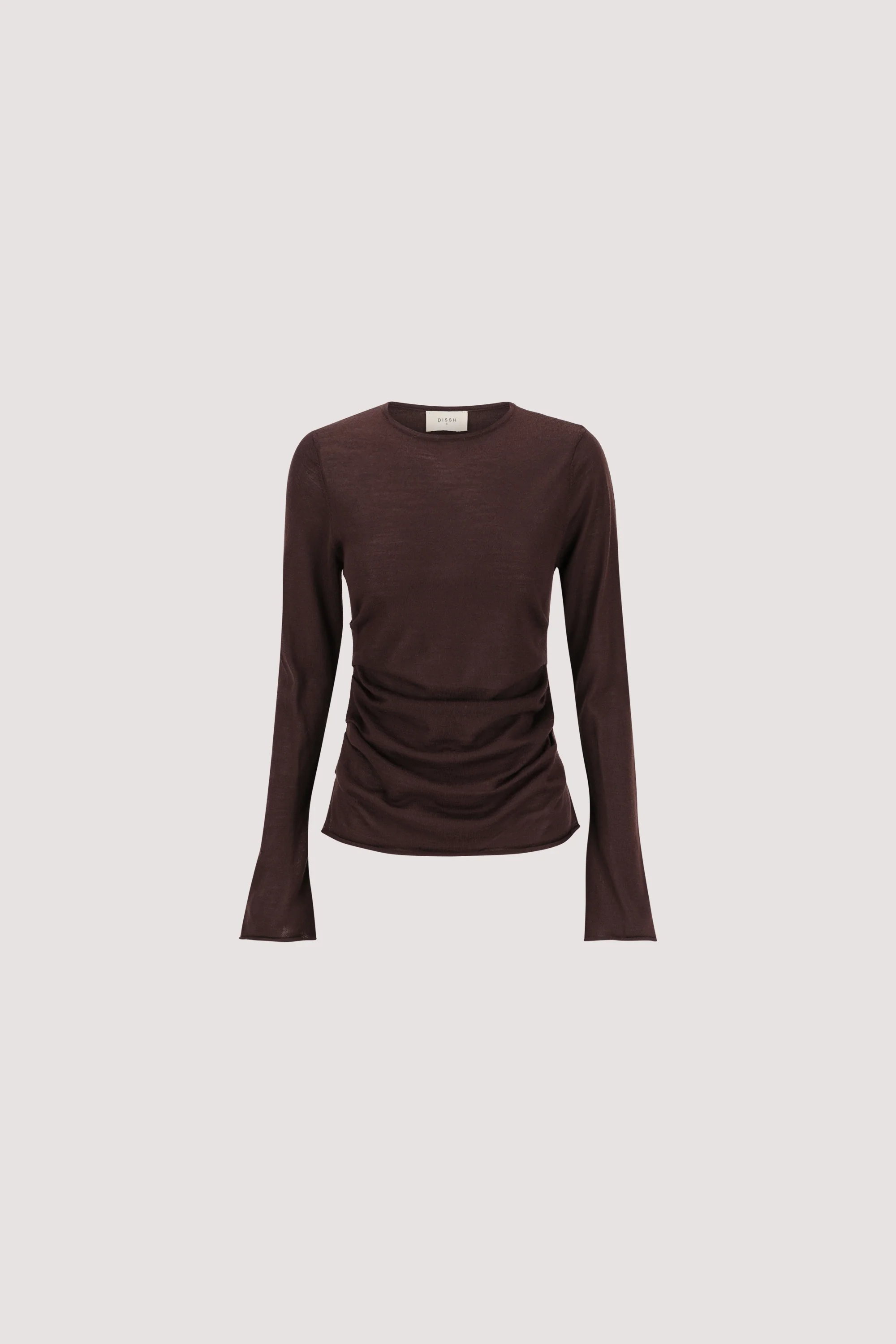 NICO BITTER CHOC MERINO KNIT TOP - Image 6