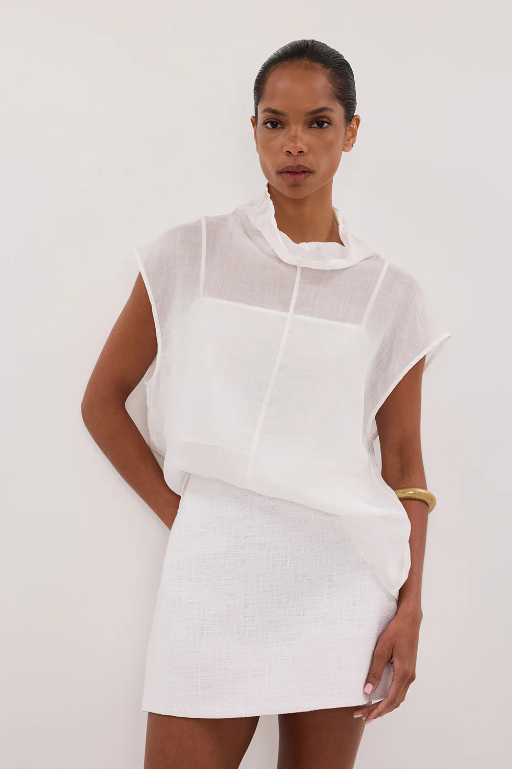 NIEVE WHITE MINI SKORT - Image 2