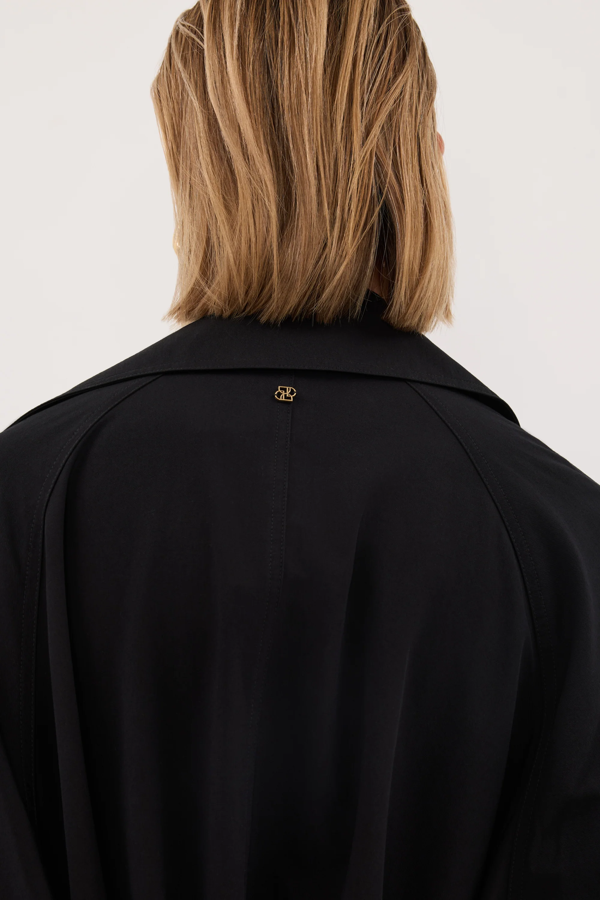 NINA BLACK LIGHTWEIGHT TRENCH COAT - Image 6