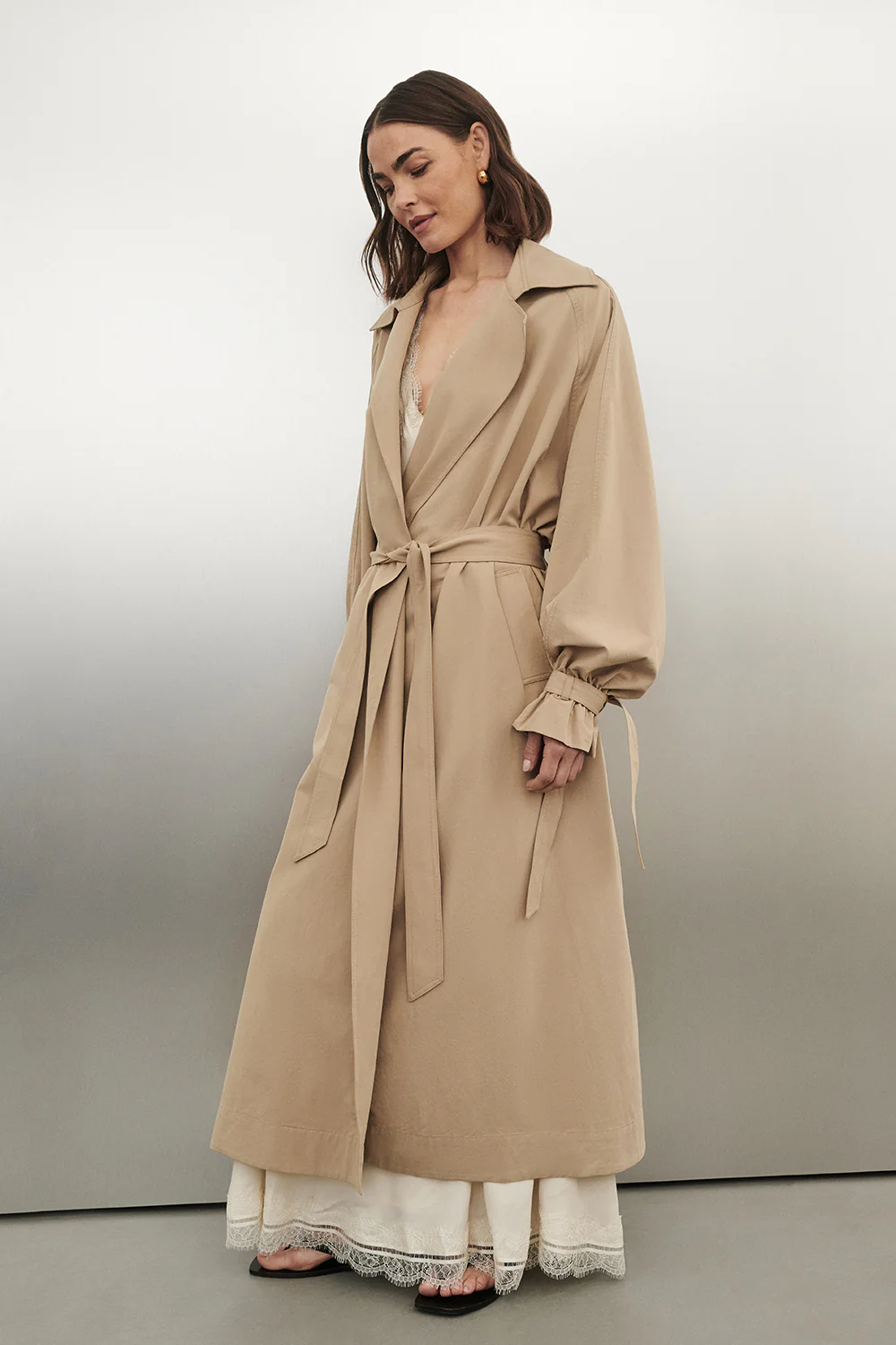 NINA STONE LIGHTWEIGHT TRENCH COAT