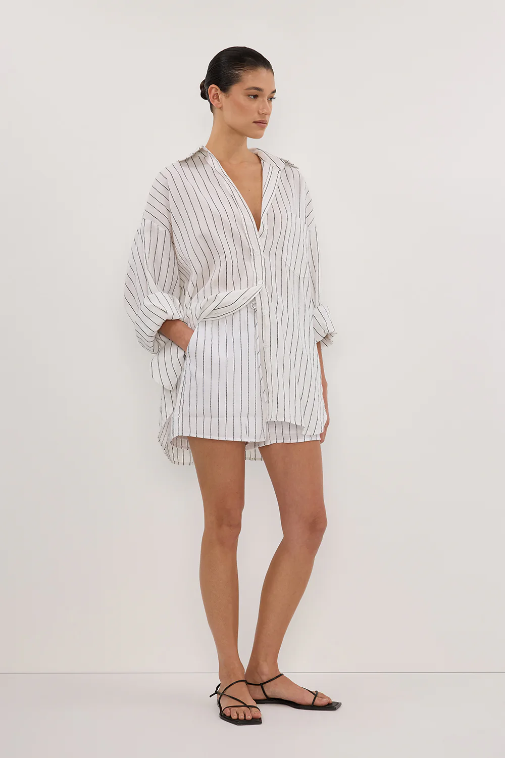 OLLIE WHITE STRIPE SHIRT - Image 3