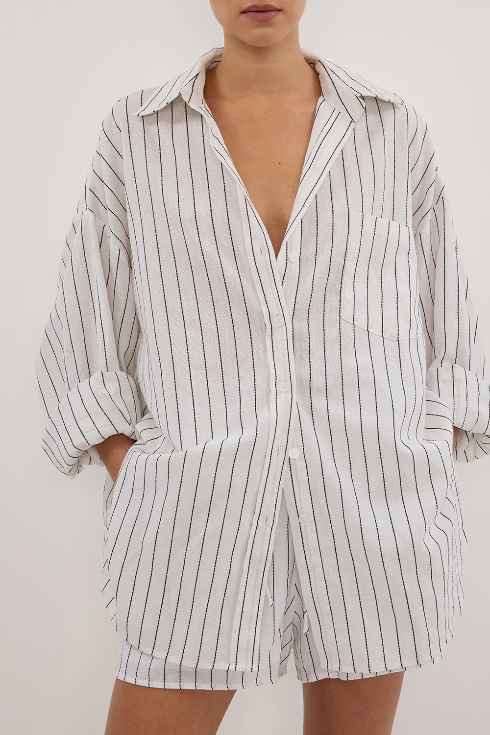 OLLIE WHITE STRIPE SHIRT - Image 5