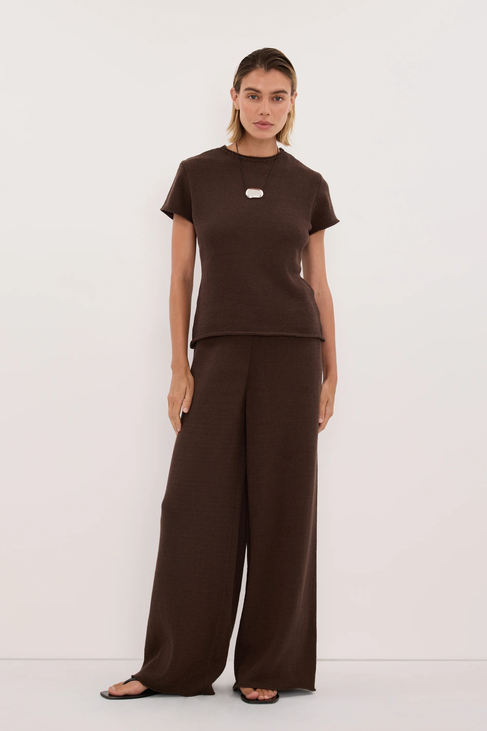 ORIA BURNT CHOC COTTON BABY TEE - Image 6