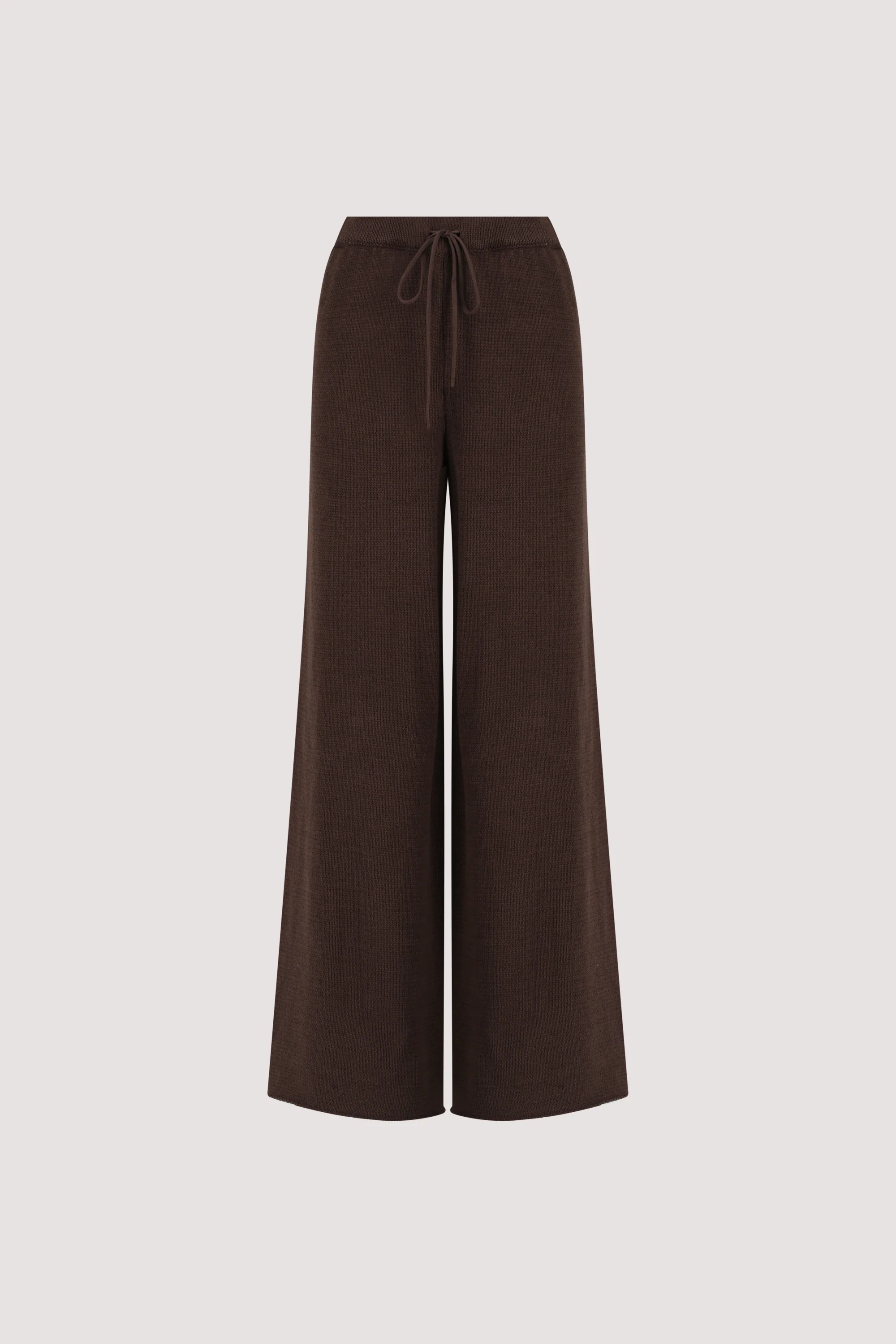 ORIA BURNT CHOC COTTON KNIT PANT - Image 7