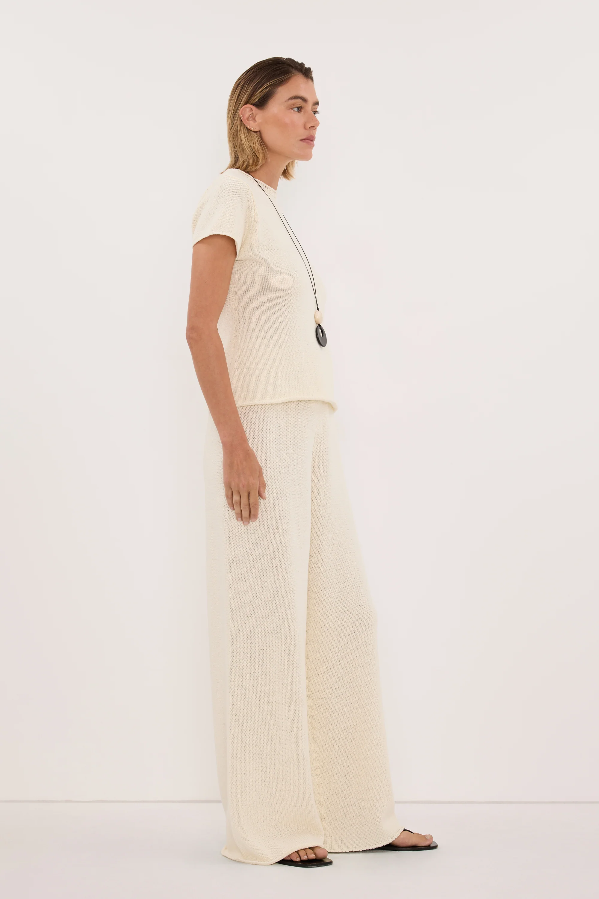 ORIA NATURAL COTTON KNIT PANT - Image 3