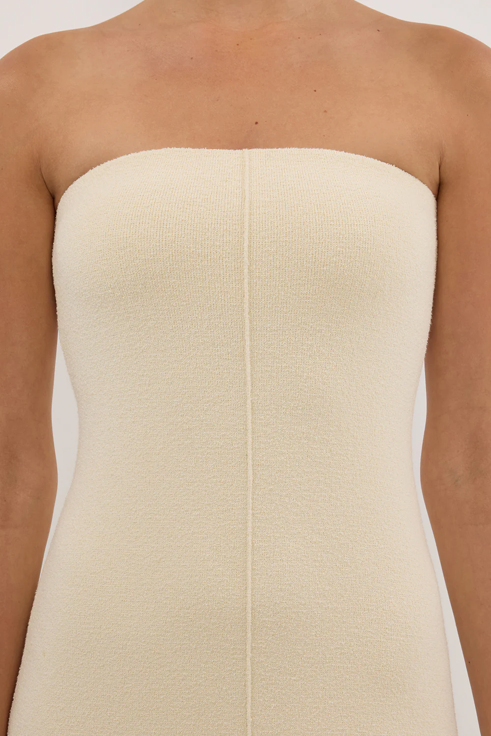 OWEN CREAM CREPE BANDEAU DRESS - Image 6