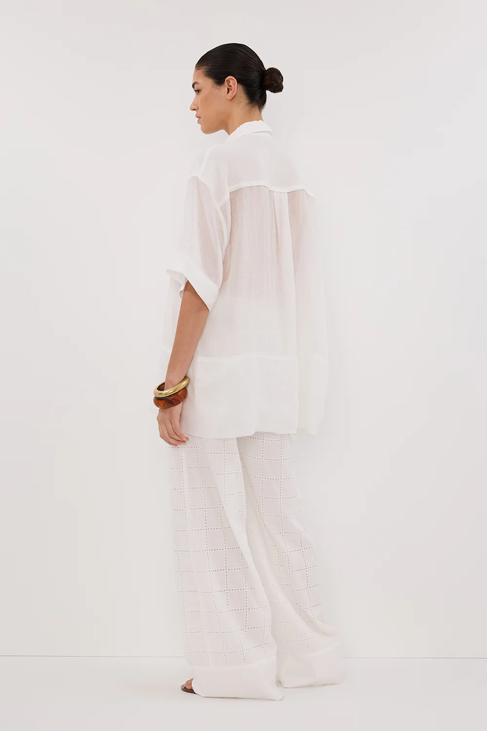 OWEN WHITE BRODERIE PANT - Image 5