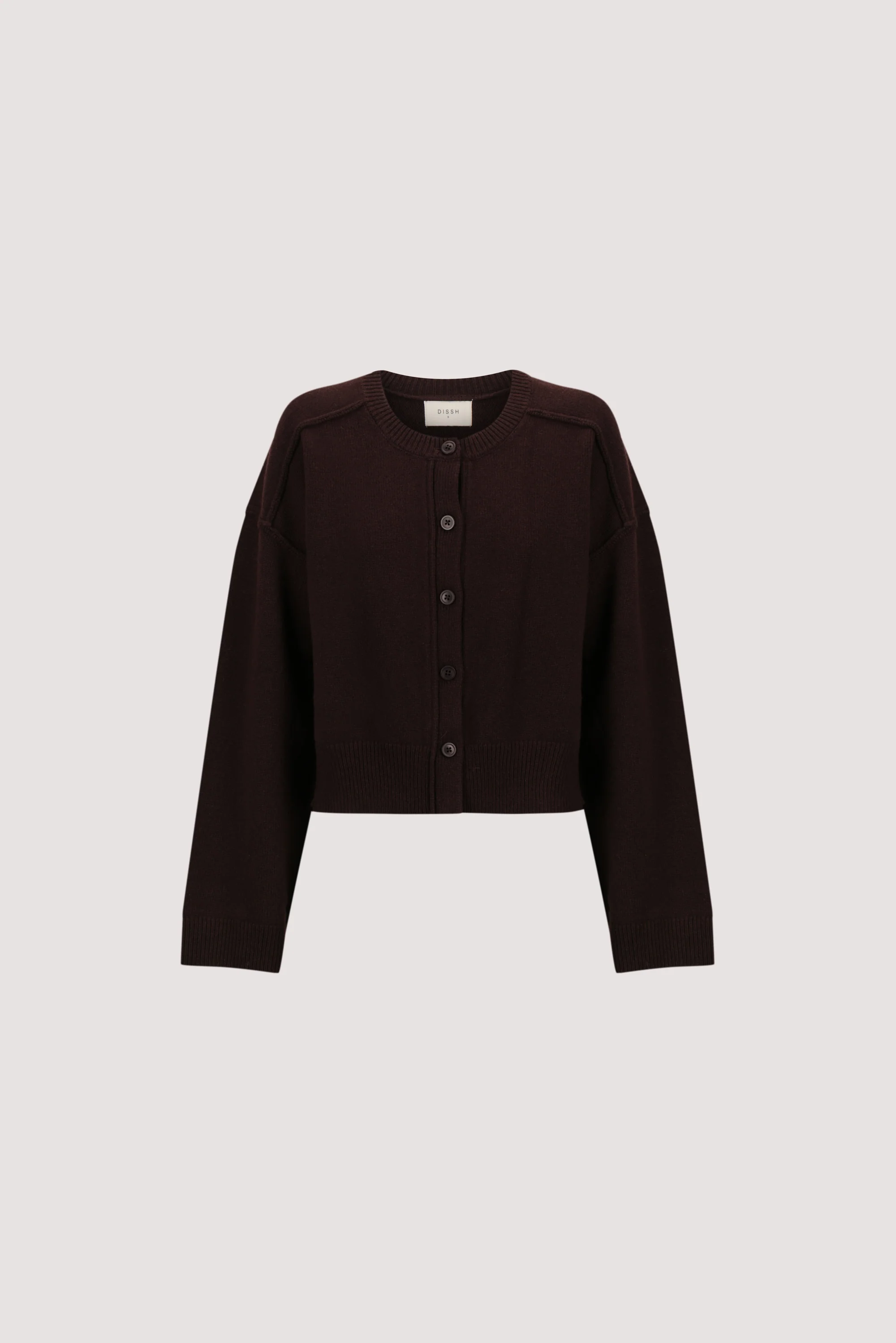 PAIGE CHOC WOOL KNIT CARDIGAN - Image 6