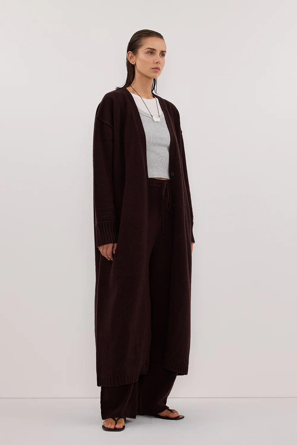 PAIGE CHOC WOOL KNIT PANT - Image 3