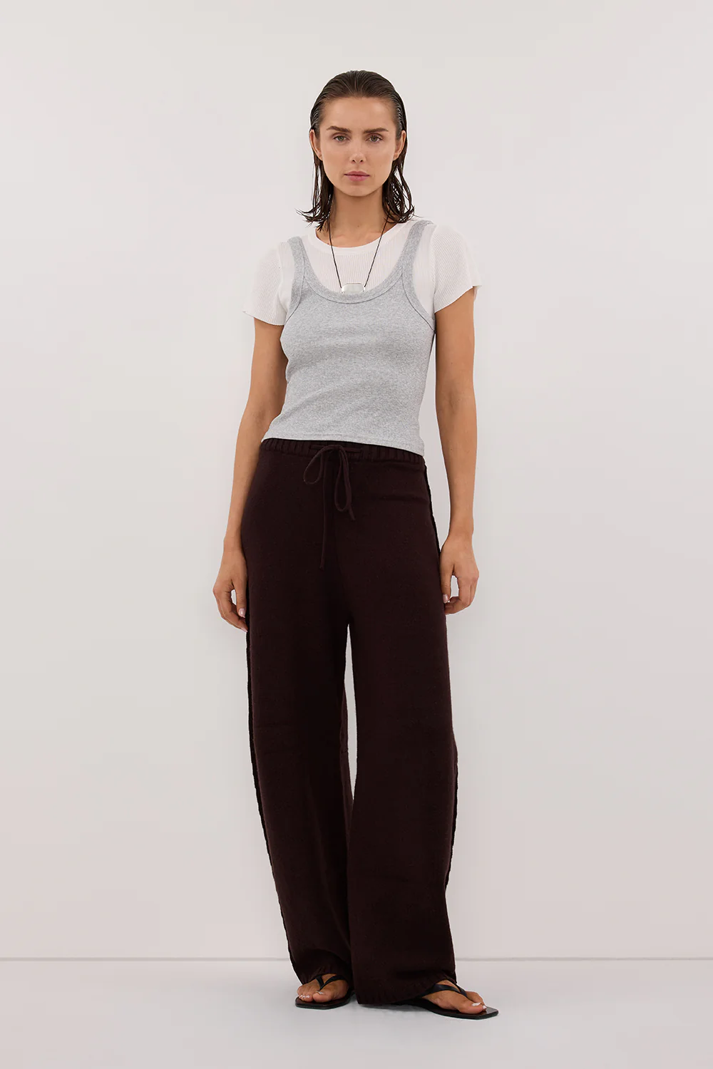 PAIGE CHOC WOOL KNIT PANT - Image 6
