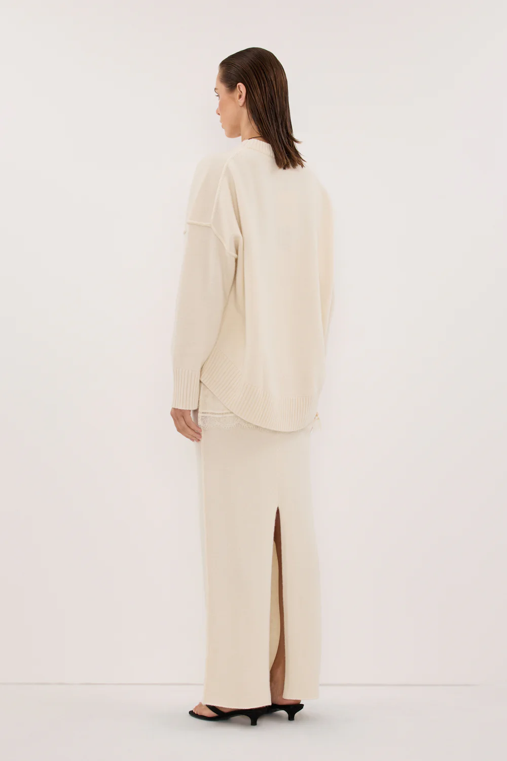 PAIGE CREAM WOOL KNIT JUMPER - Image 3