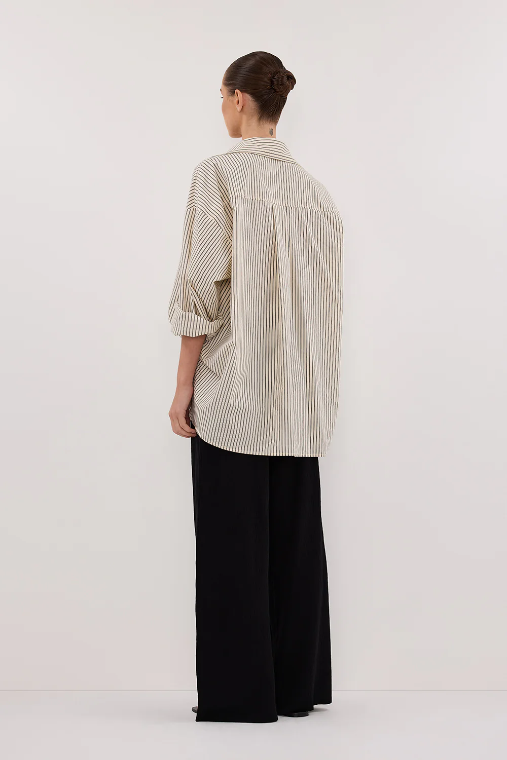 PALMA CREAM OVERSIZED SILK BLEND SHIRT - Image 4