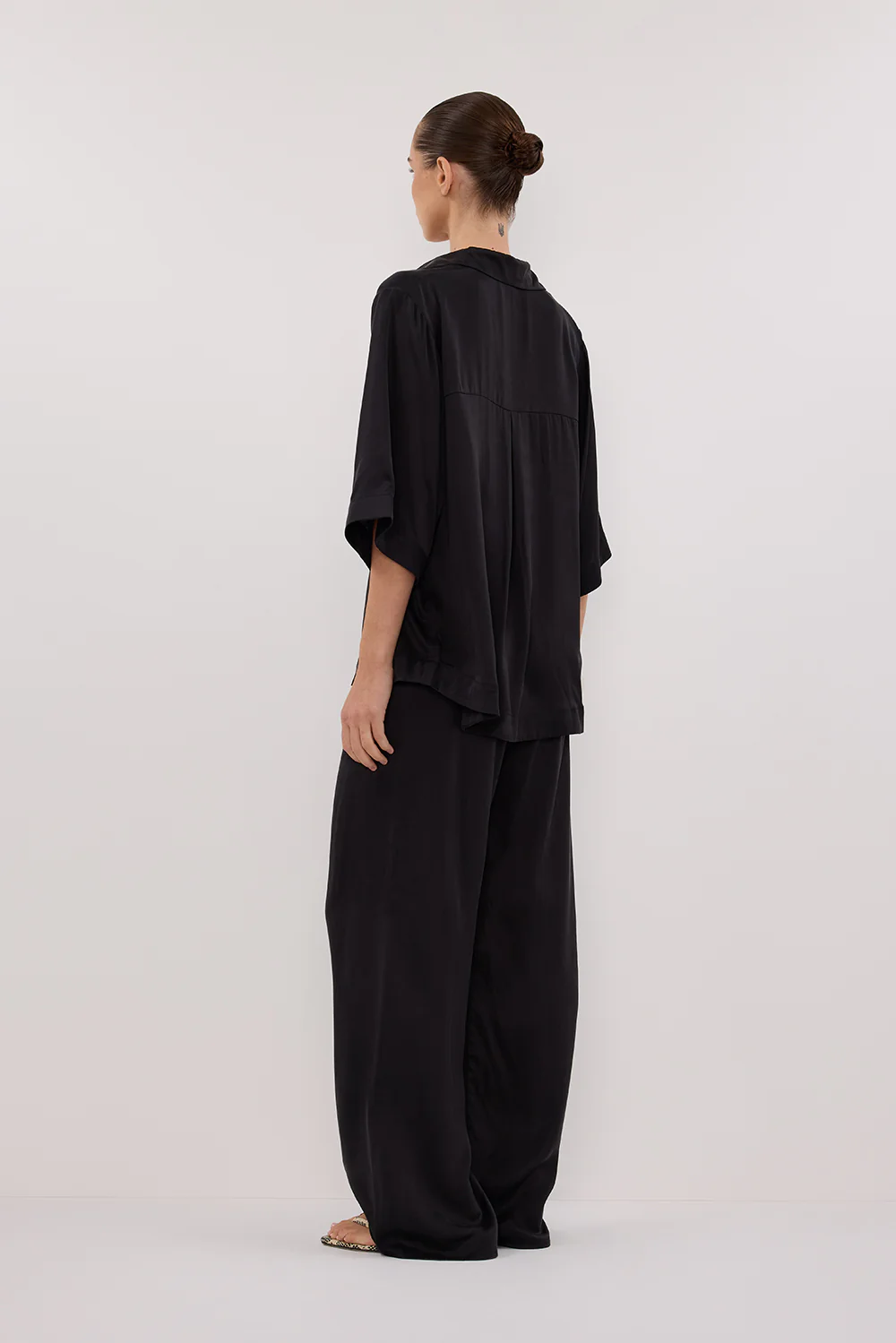 PERCY BLACK SILK PANT - Image 3