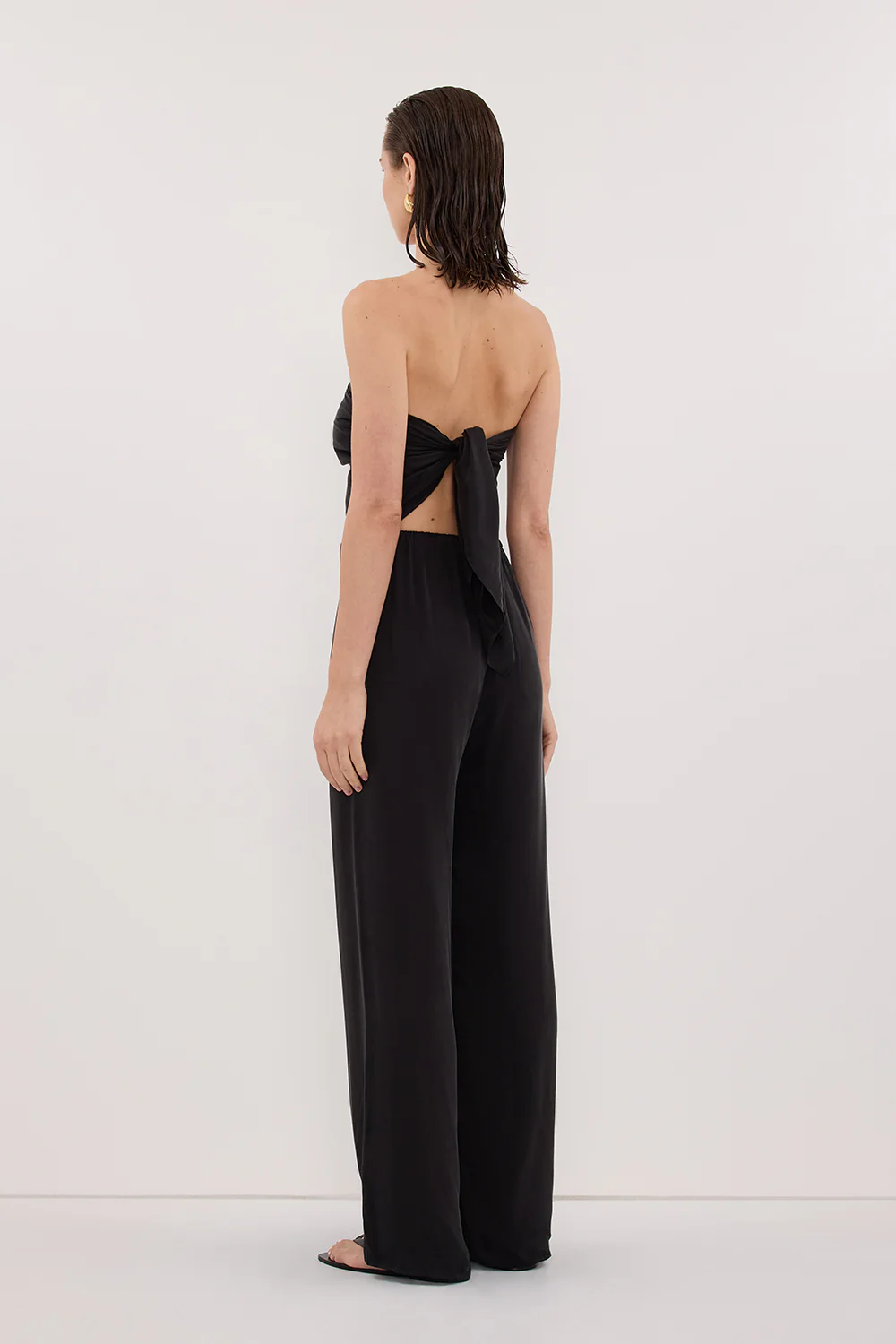 PERCY BLACK SILK SCARF TOP - Image 4