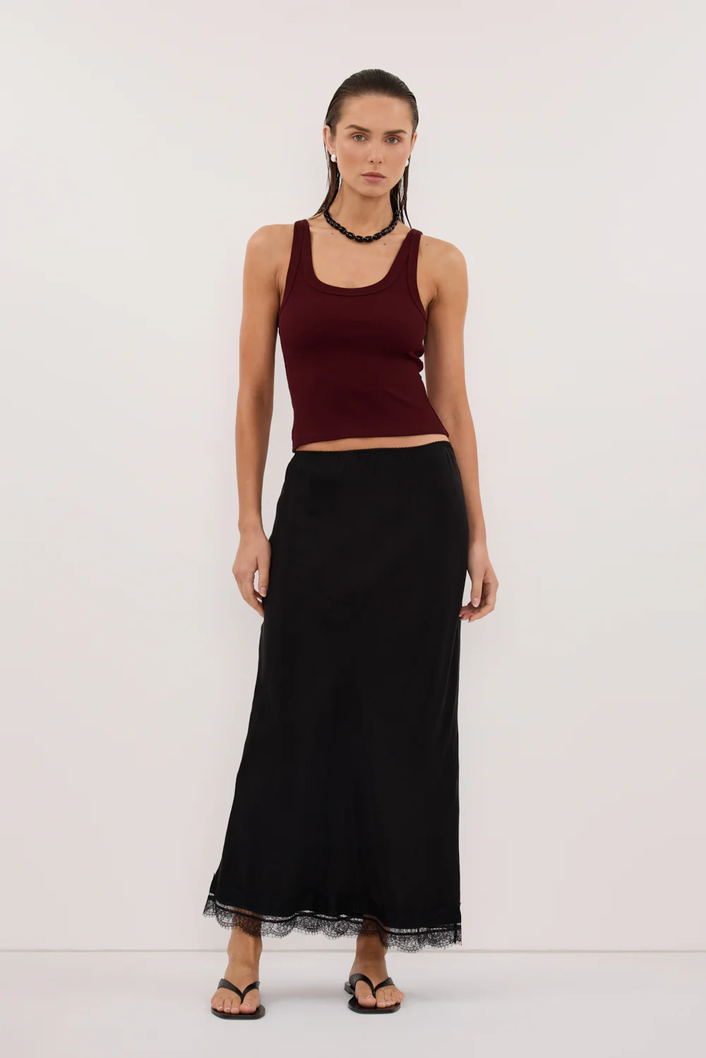 PHOEBE PLUM SCOOP NECK TANK TOP