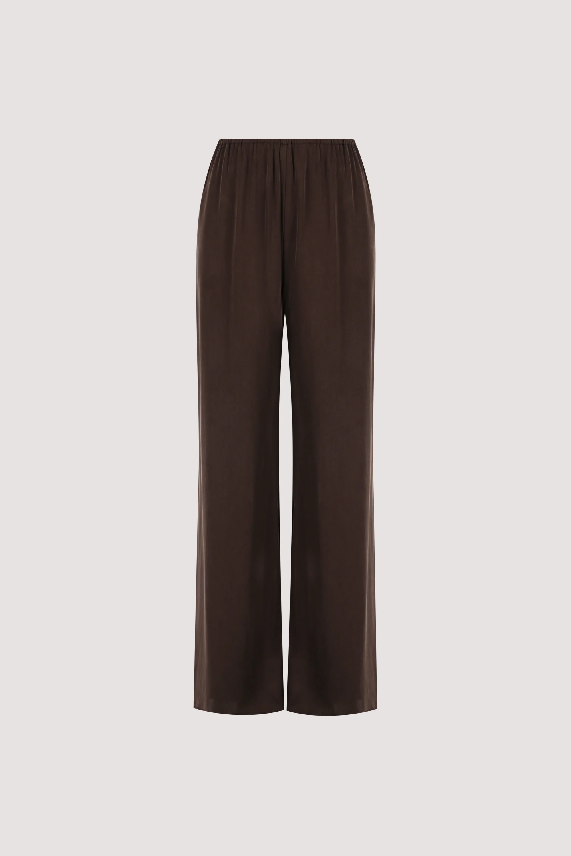 PIPPA BITTER CHOC SILK PANT - Image 6