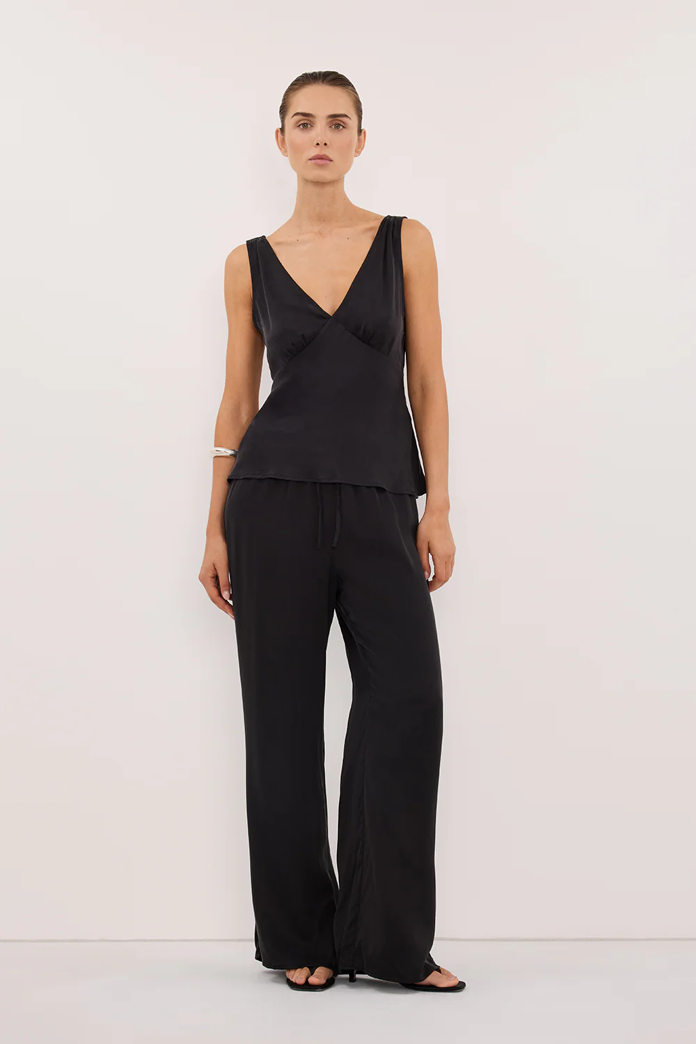 PIPPA BLACK SILK PANT