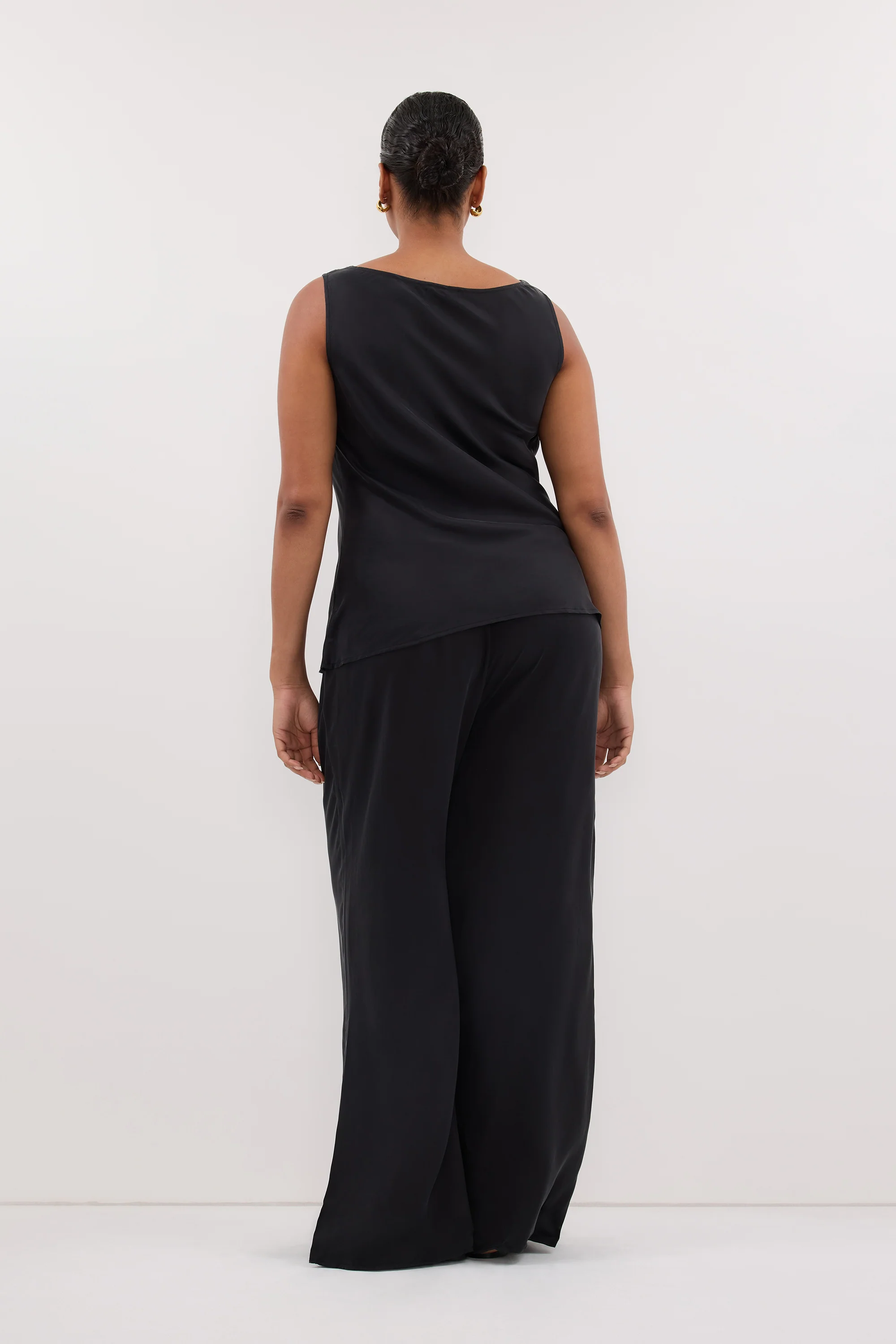 PIPPA BLACK SILK PANT - Image 7