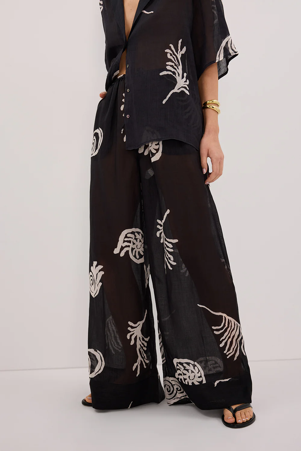 POSITANO BLACK RAMIE PANT - Image 2