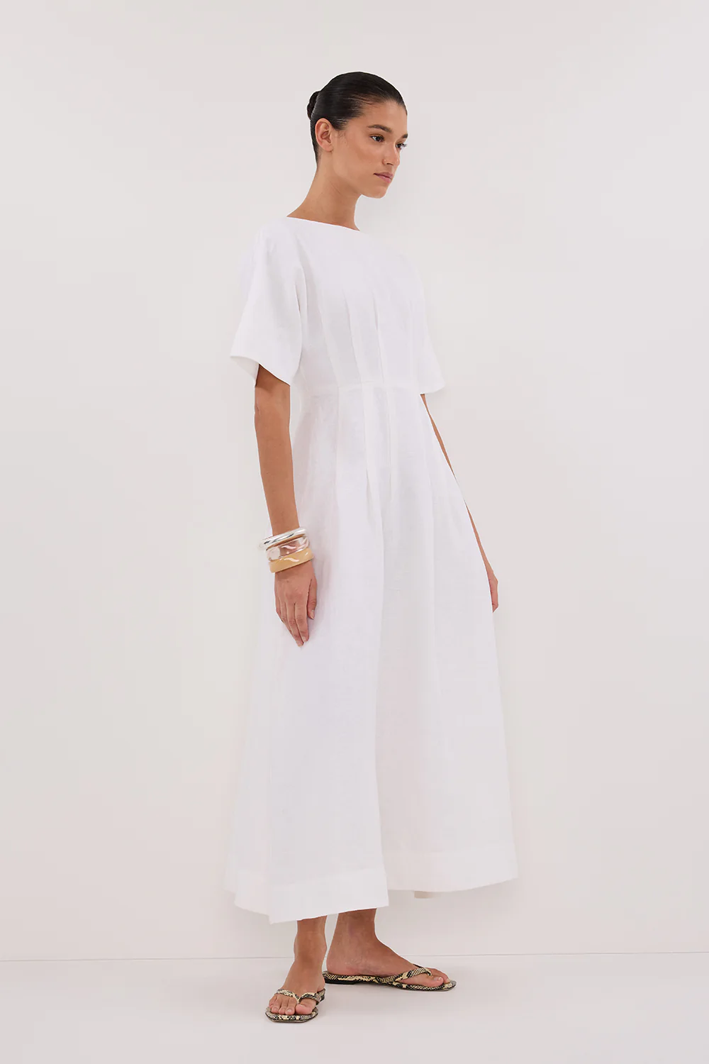 RAF OFF WHITE BOATNECK MIDI DRESS - Image 3