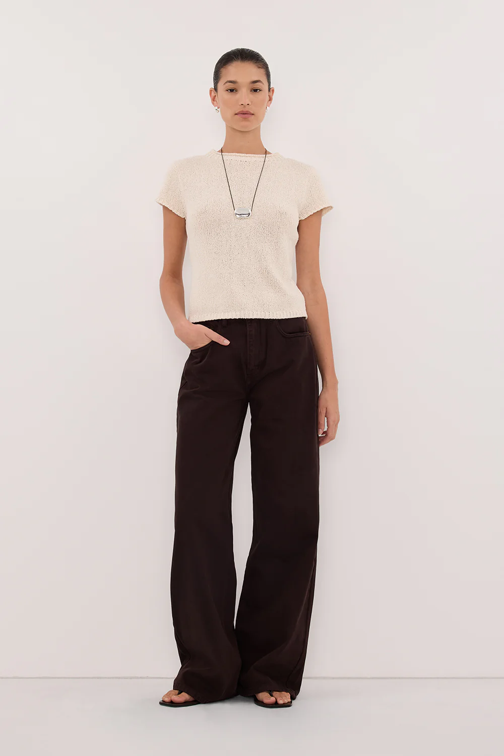 REAGAN 2.0 BURNT CHOC TALL SLOUCHY JEAN