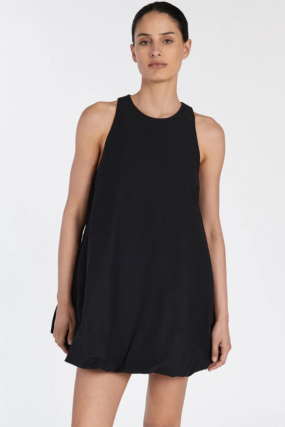 RENEE BLACK HIGH NECK MINI DRESS - Image 2