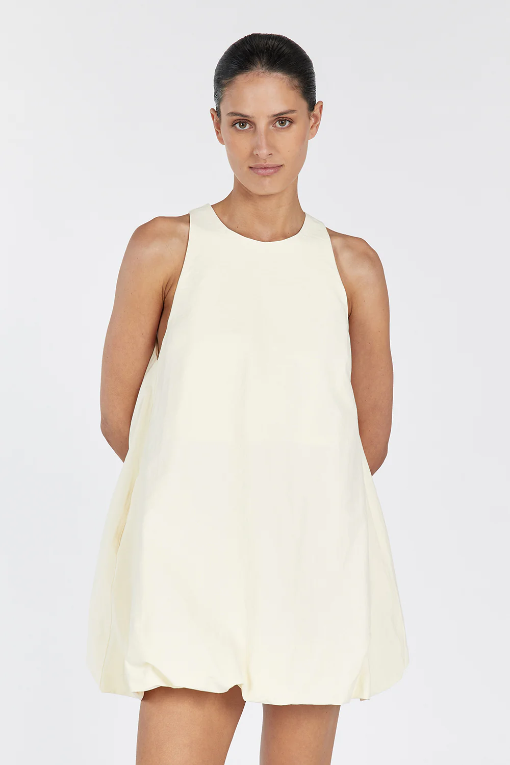 RENEE BUTTER HIGH NECK MINI DRESS - Image 2