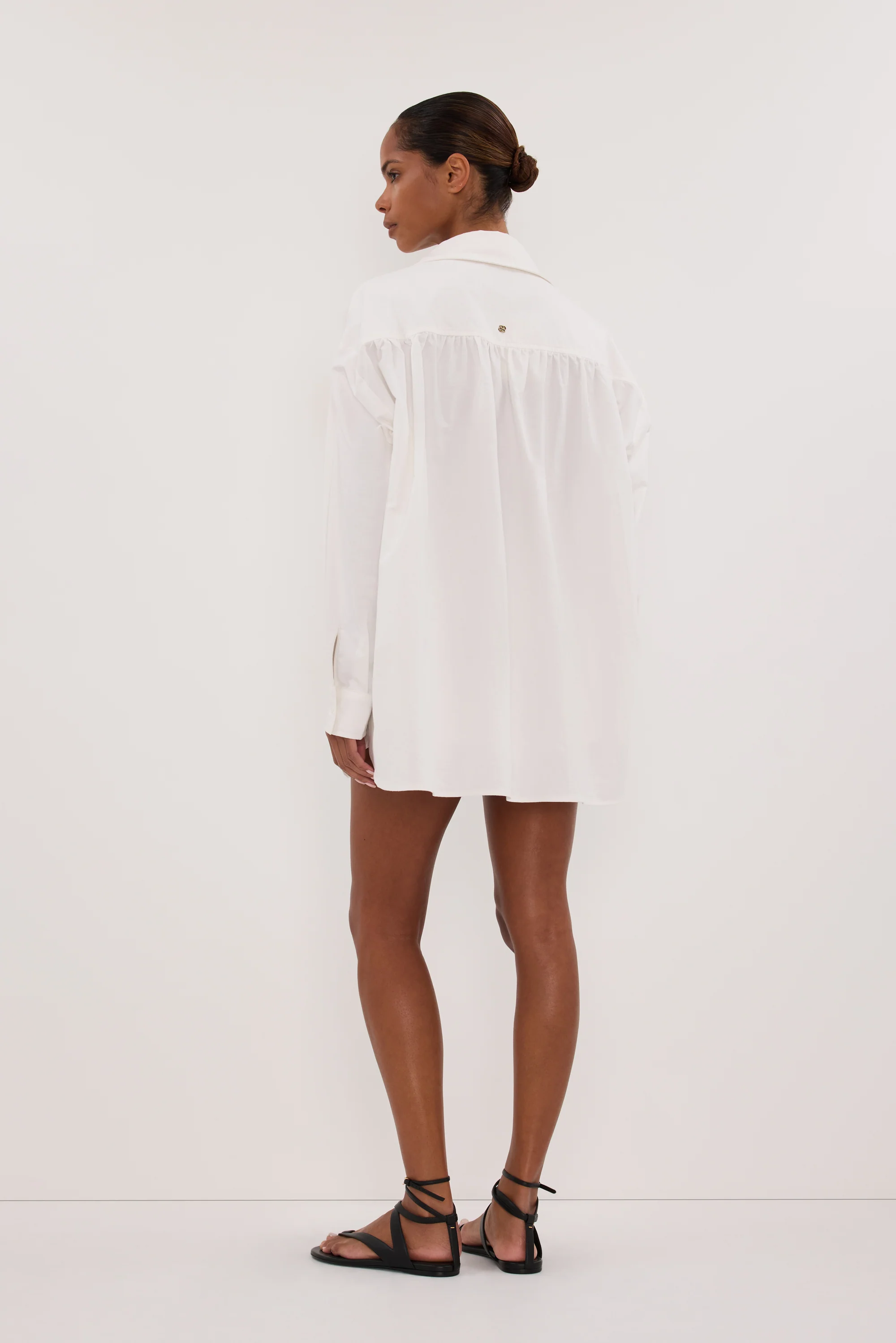 RHEA 2.0 WHITE OVERSIZED COTTON SHIRT - Image 5