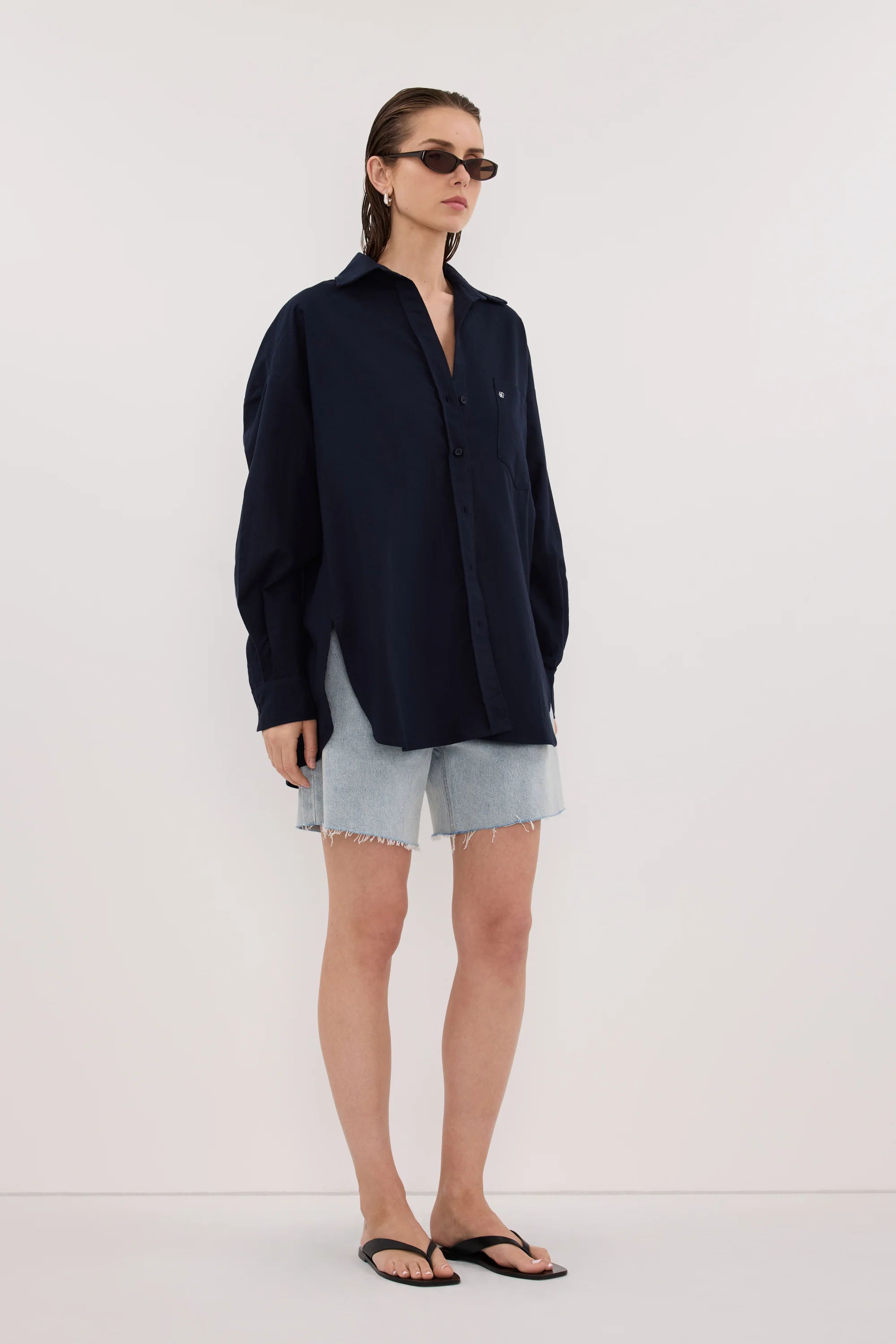 RHEA INK OVERSIZED COTTON SHIRT - Image 3