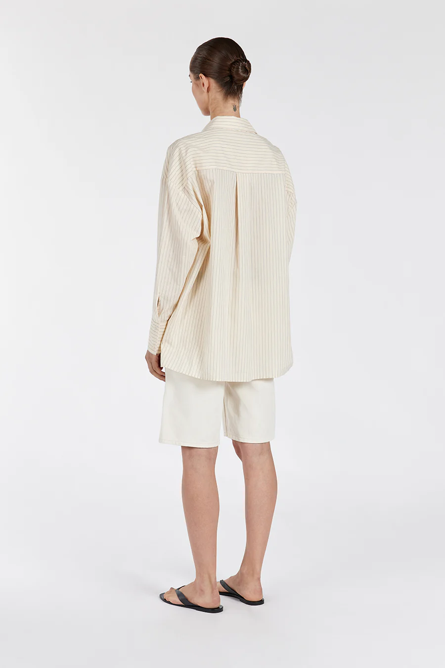 RILEY CREAM COTTON STRIPE SHIRT - Image 4