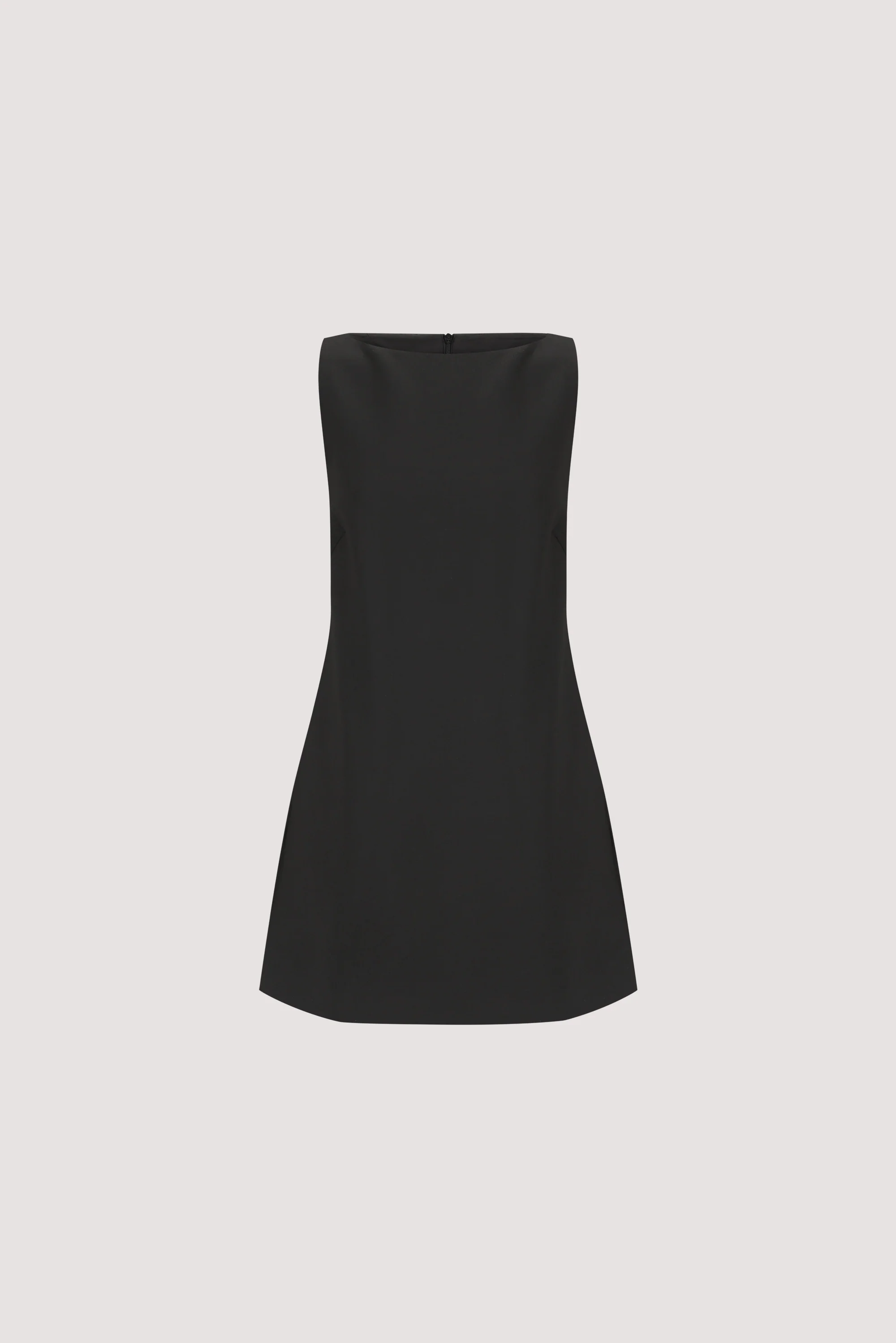 ROWIE BLACK SLEEVELESS BOAT NECK TUNIC TOP - Image 7